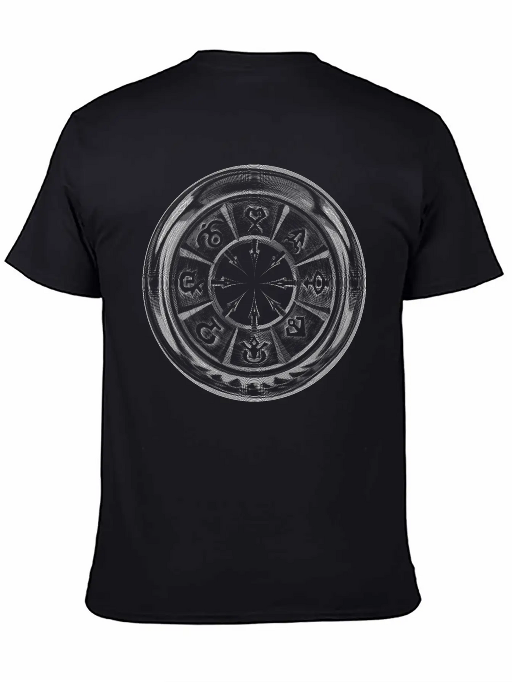 Inverted Chaos Symbol Breathable Graphic T-Shirt – Perfect For Casual Days