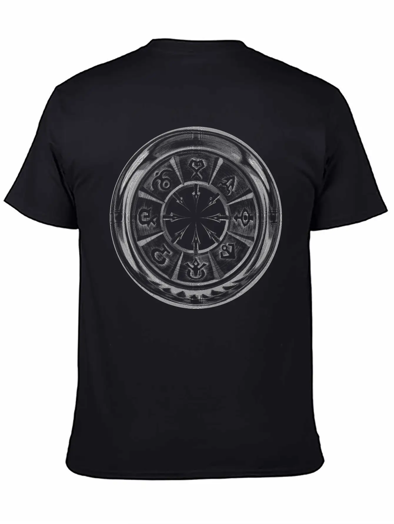 Inverted Chaos Symbol Breathable Graphic T-Shirt – Perfect For Casual Days