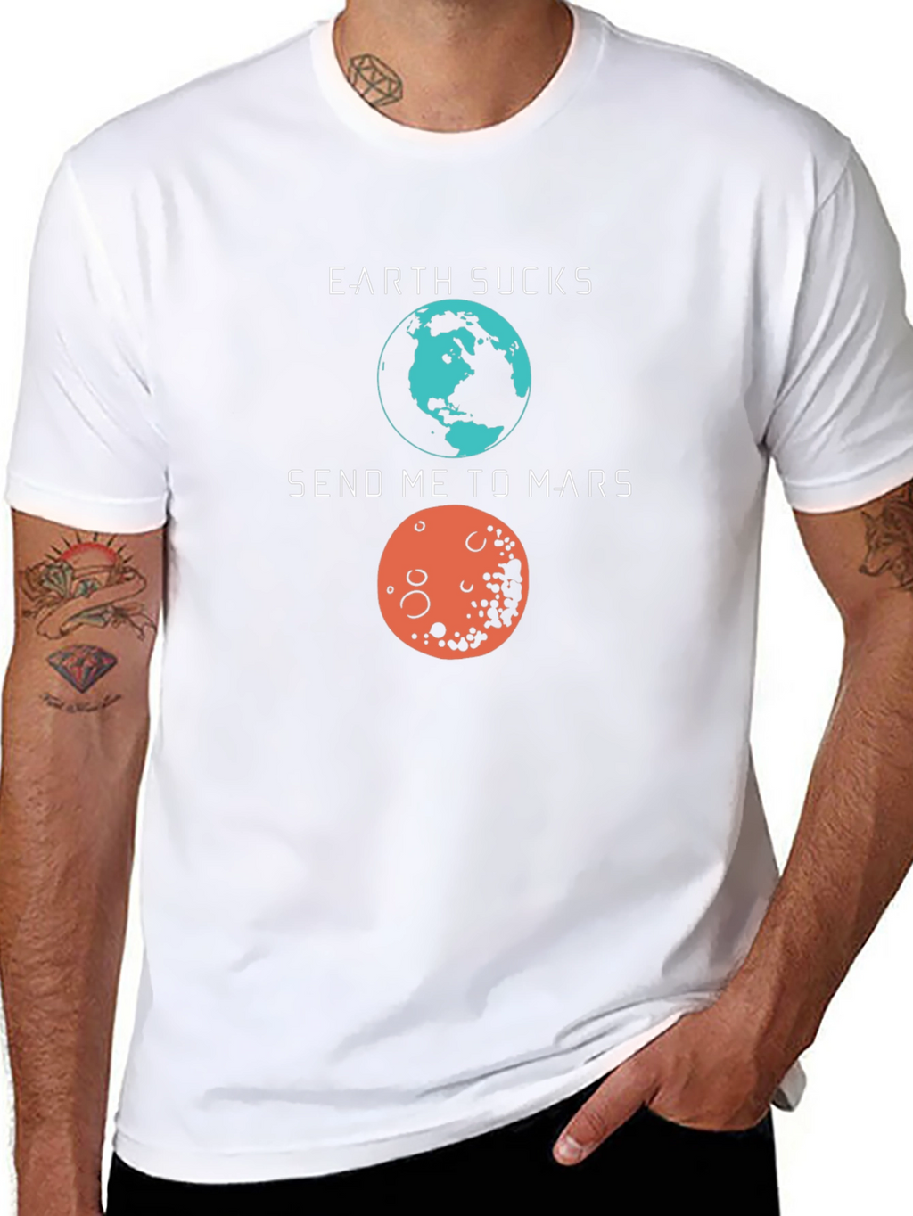Earth Sucks Send Me to Mars Graphic T-Shirt