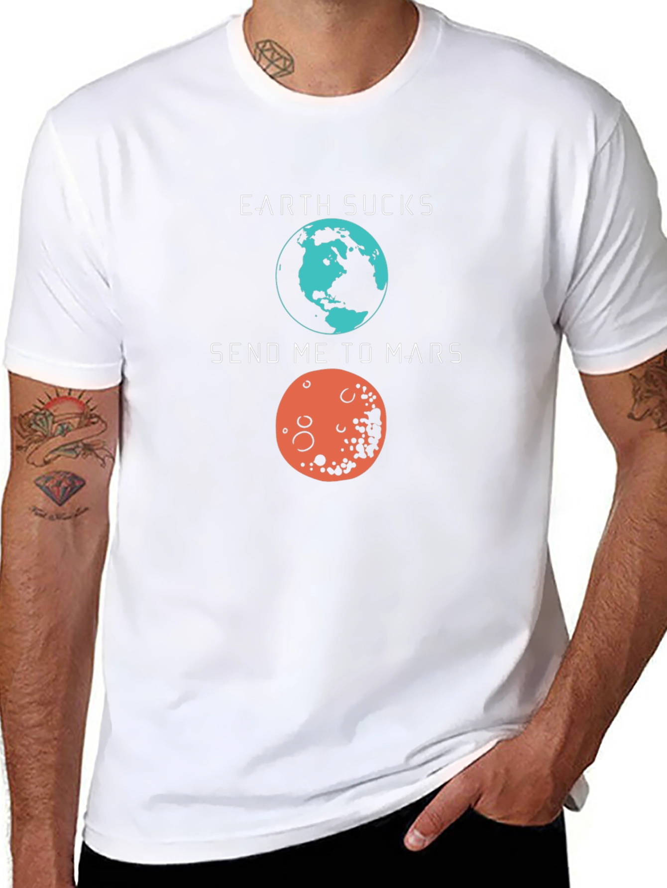 Earth Sucks Send Me to Mars Graphic T-Shirt