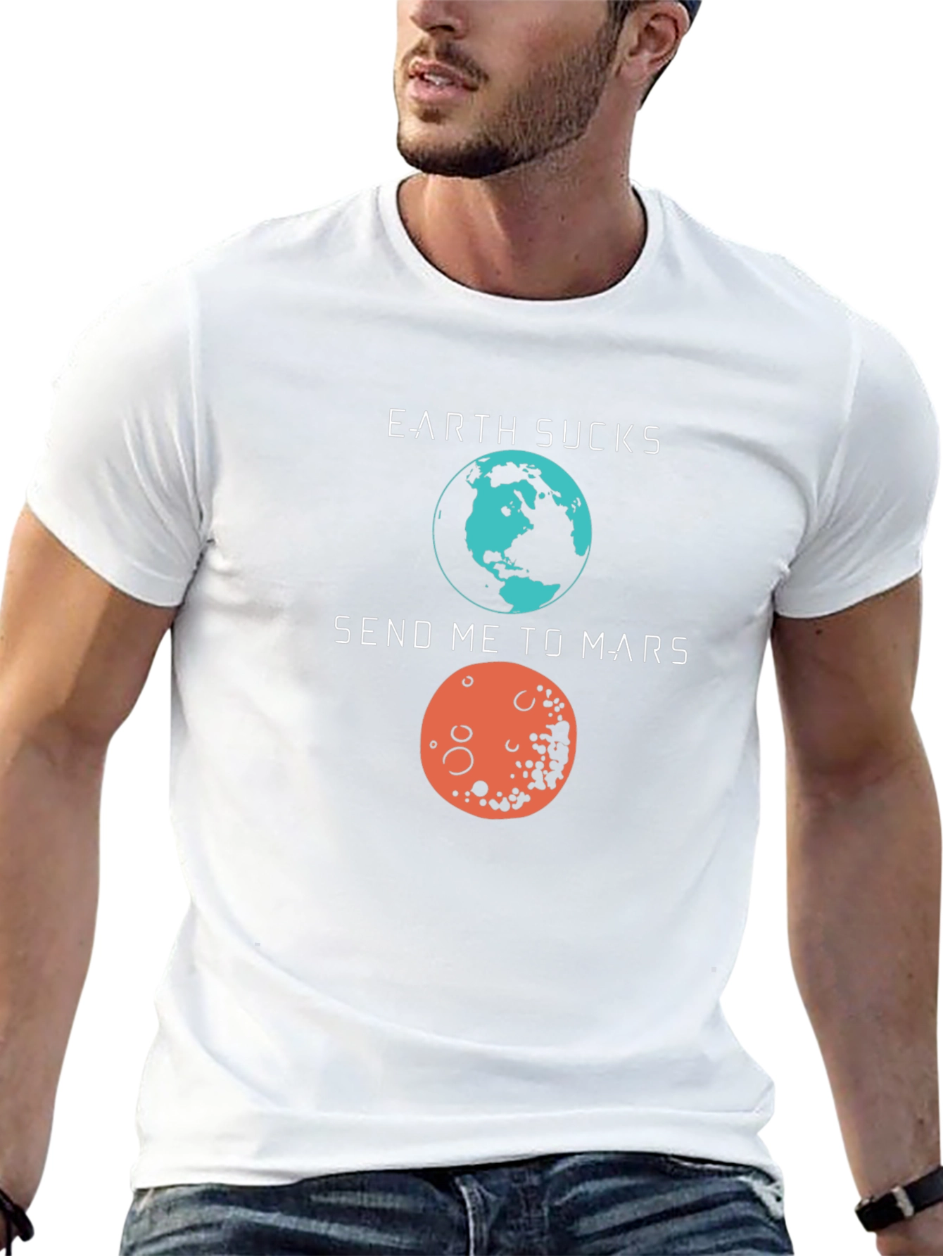 Earth Sucks Send Me to Mars Graphic T-Shirt