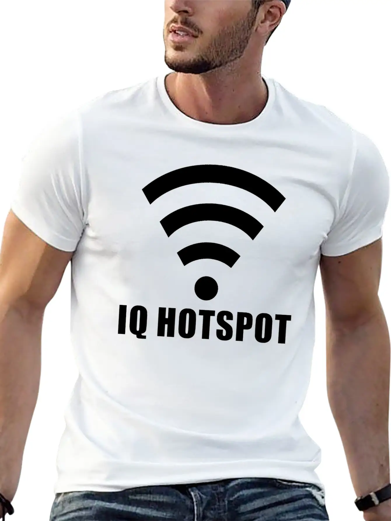 IQ Genie Wifi Hotspot Highly Intelligent Essential Cotton Tee For Daily Outfits – Unisex Style