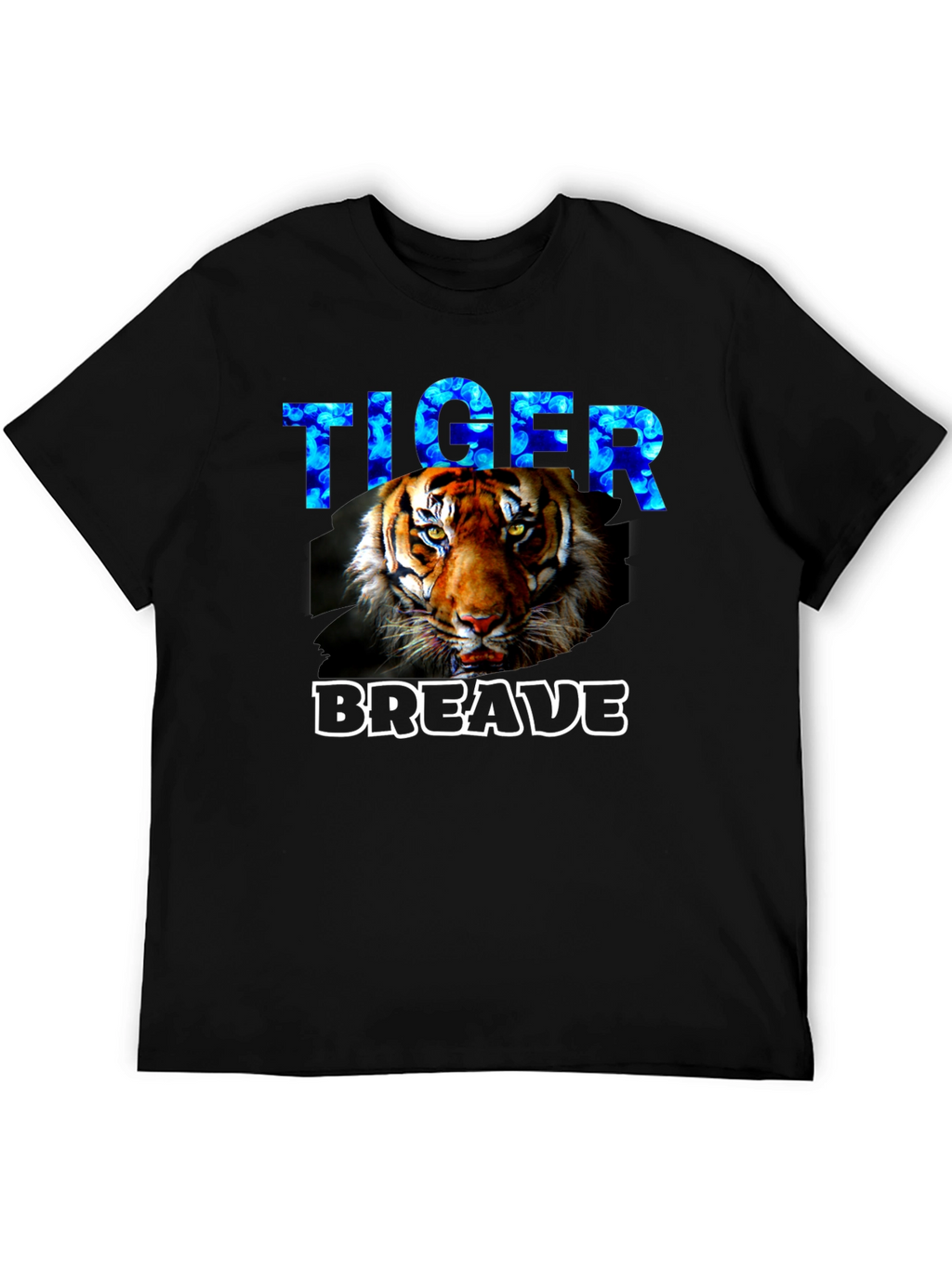 Tiger Brave Graphic T-Shirt - Black