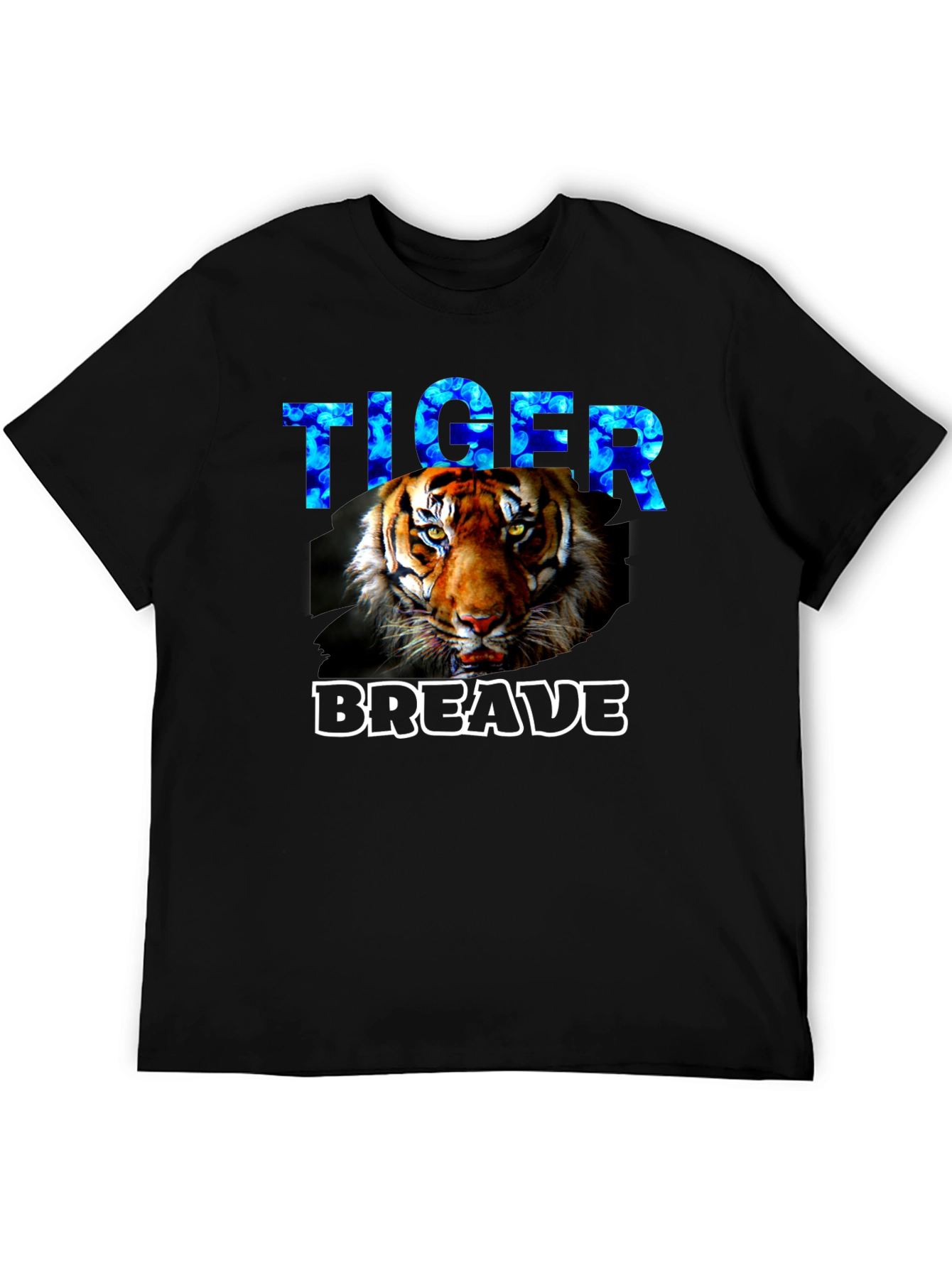 Tiger Brave Graphic T-Shirt - Black