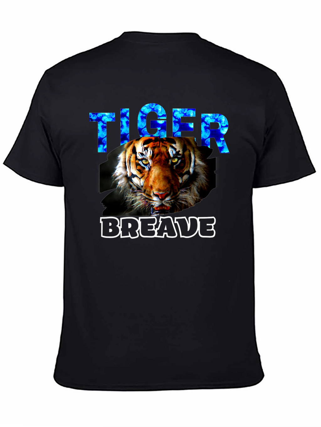 Tiger Brave Graphic T-Shirt - Black