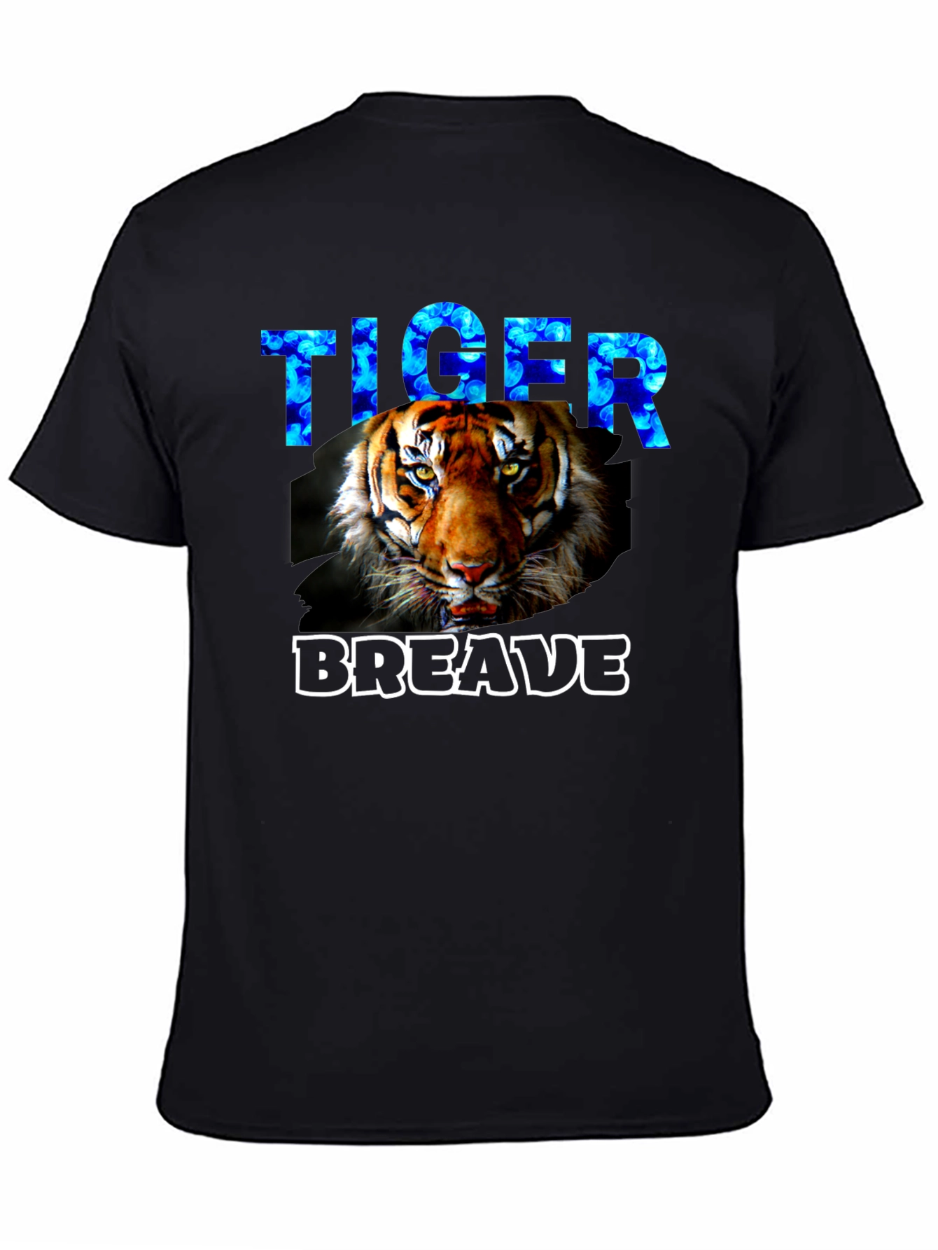 Tiger Brave Graphic T-Shirt - Black