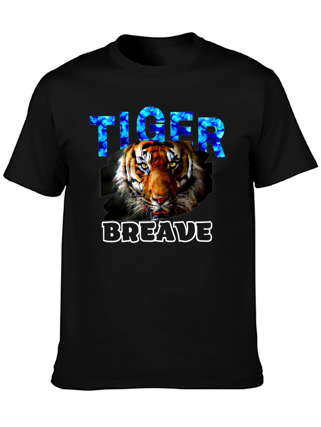 Tiger Brave Graphic T-Shirt - Black