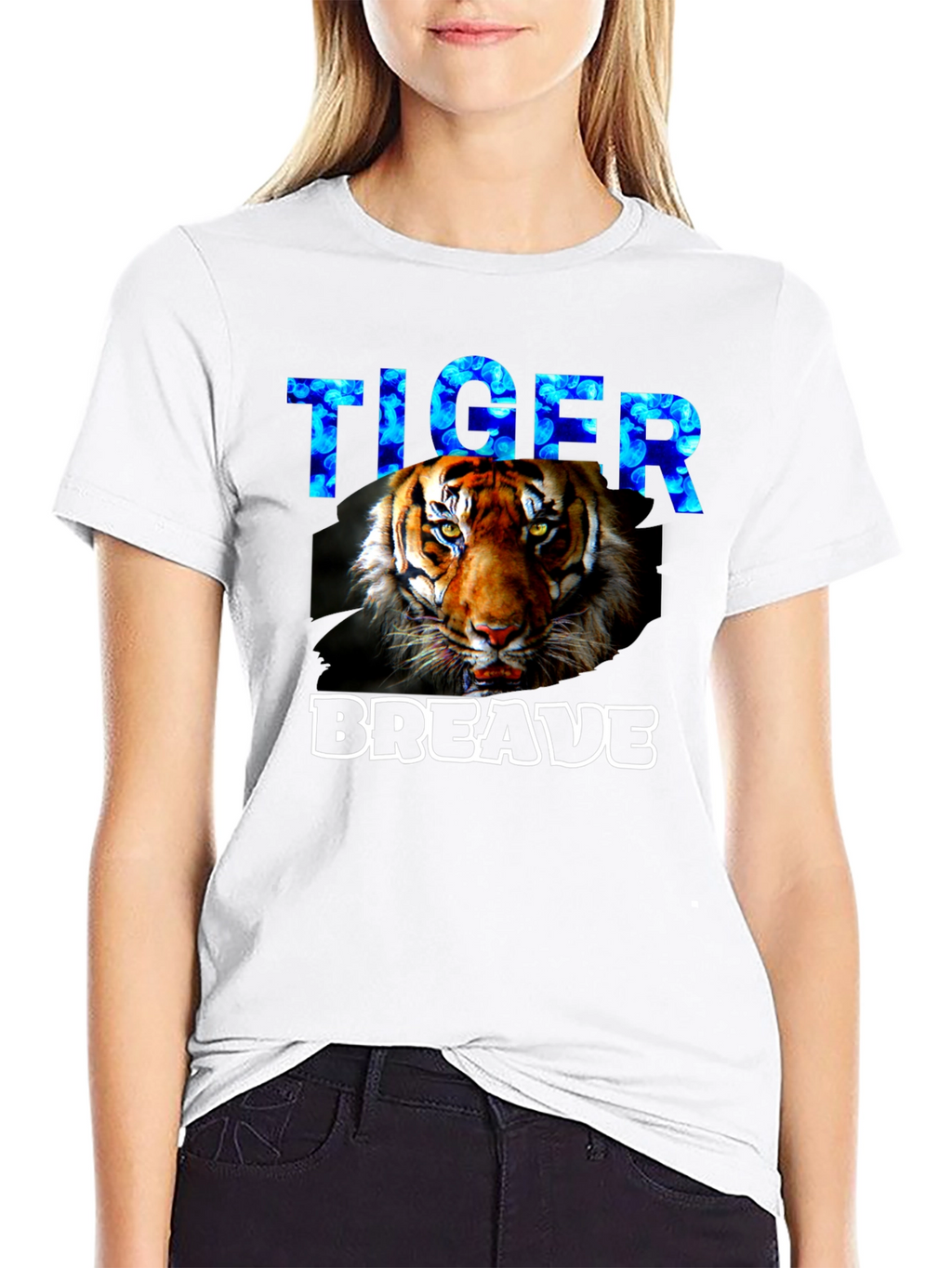 Tiger Brave Graphic T-Shirt - Black