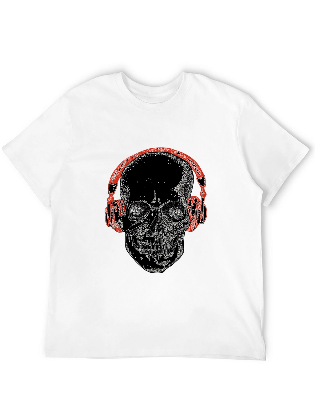 Skull With Headphones Graphic Tee