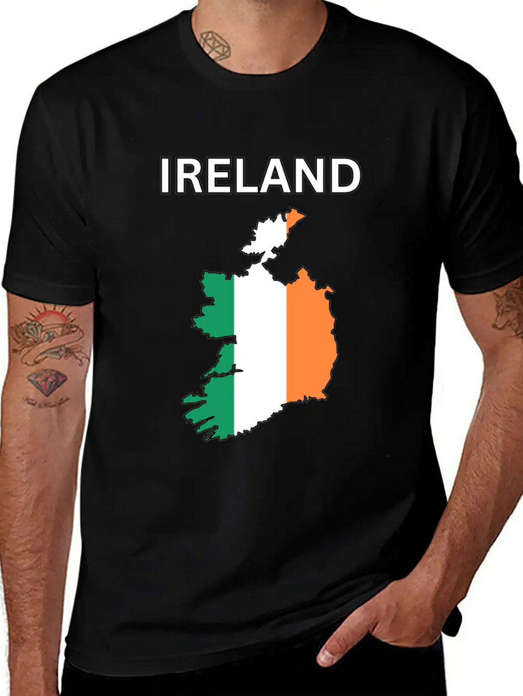 Ireland Flag Map Basic Graphic T-Shirt – Daily Comfort In Soft Cotton