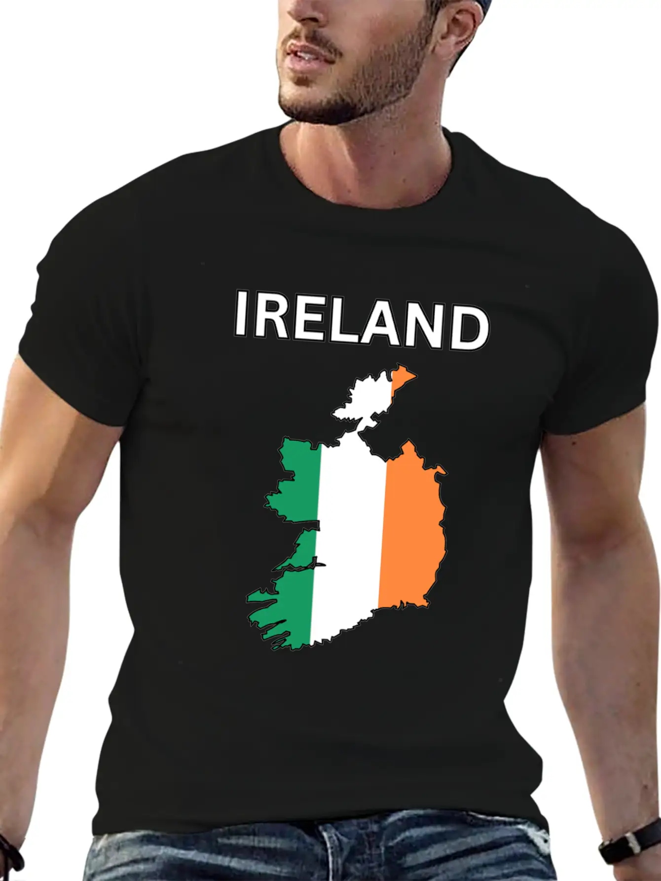 Ireland Flag Map Basic Graphic T-Shirt – Daily Comfort In Soft Cotton
