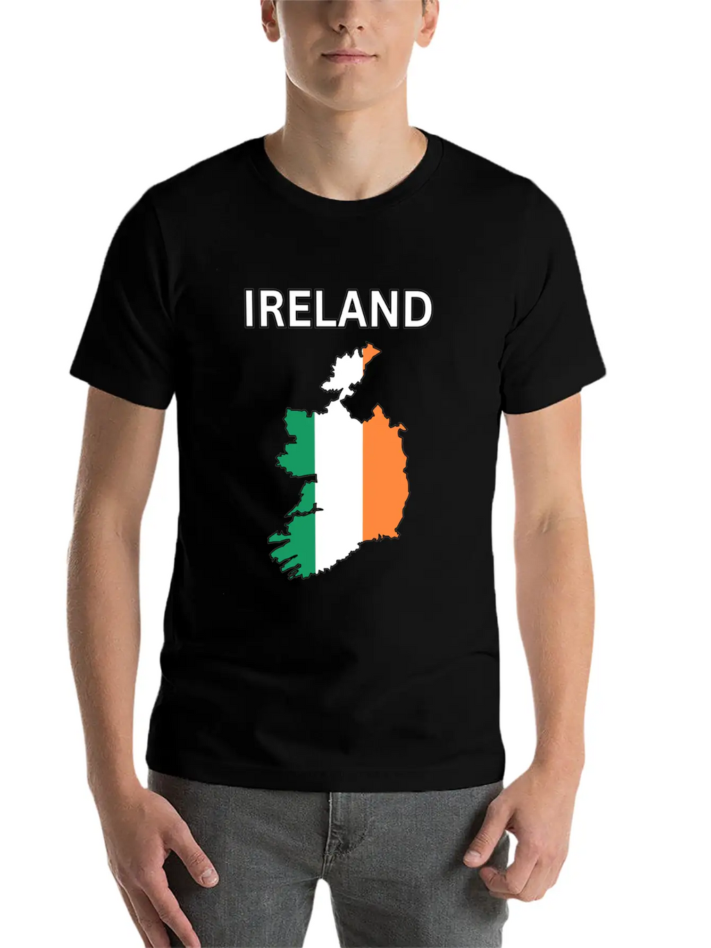 Ireland Flag Map Basic Graphic T-Shirt – Daily Comfort In Soft Cotton
