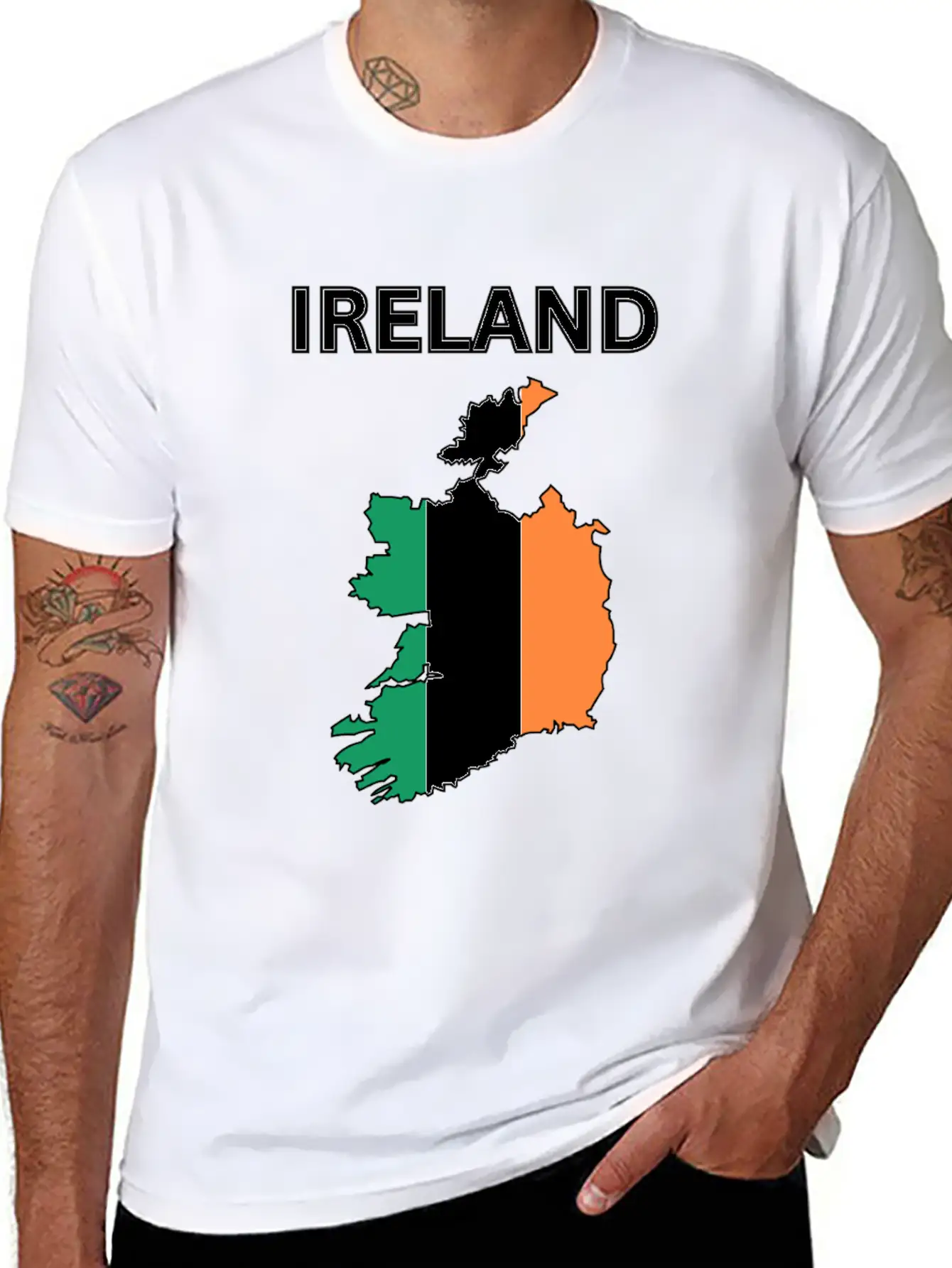 Ireland Flag Map Basic Graphic T-Shirt – Daily Comfort In Soft Cotton