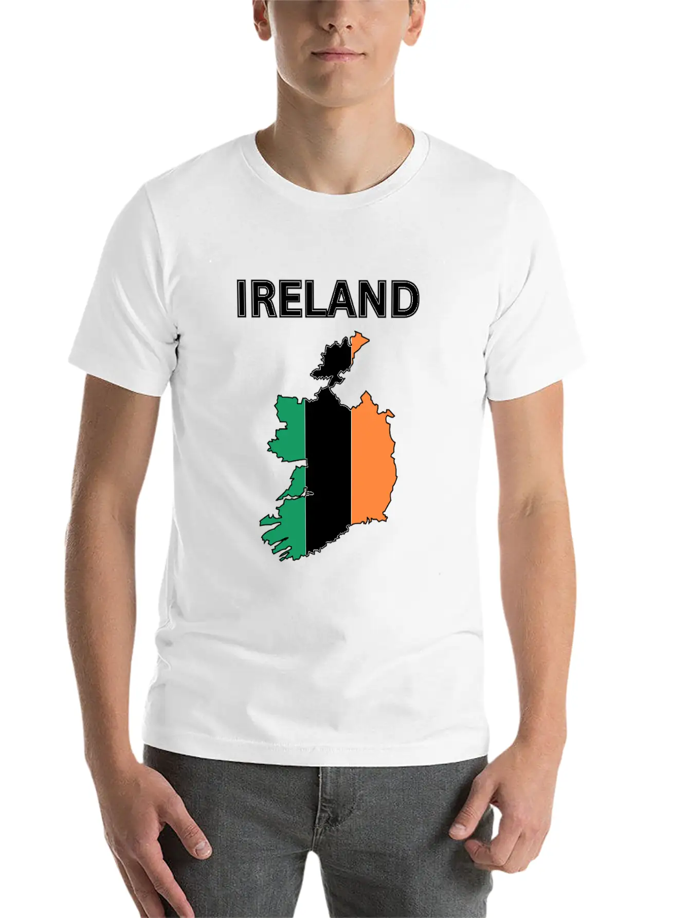 Ireland Flag Map Basic Graphic T-Shirt – Daily Comfort In Soft Cotton
