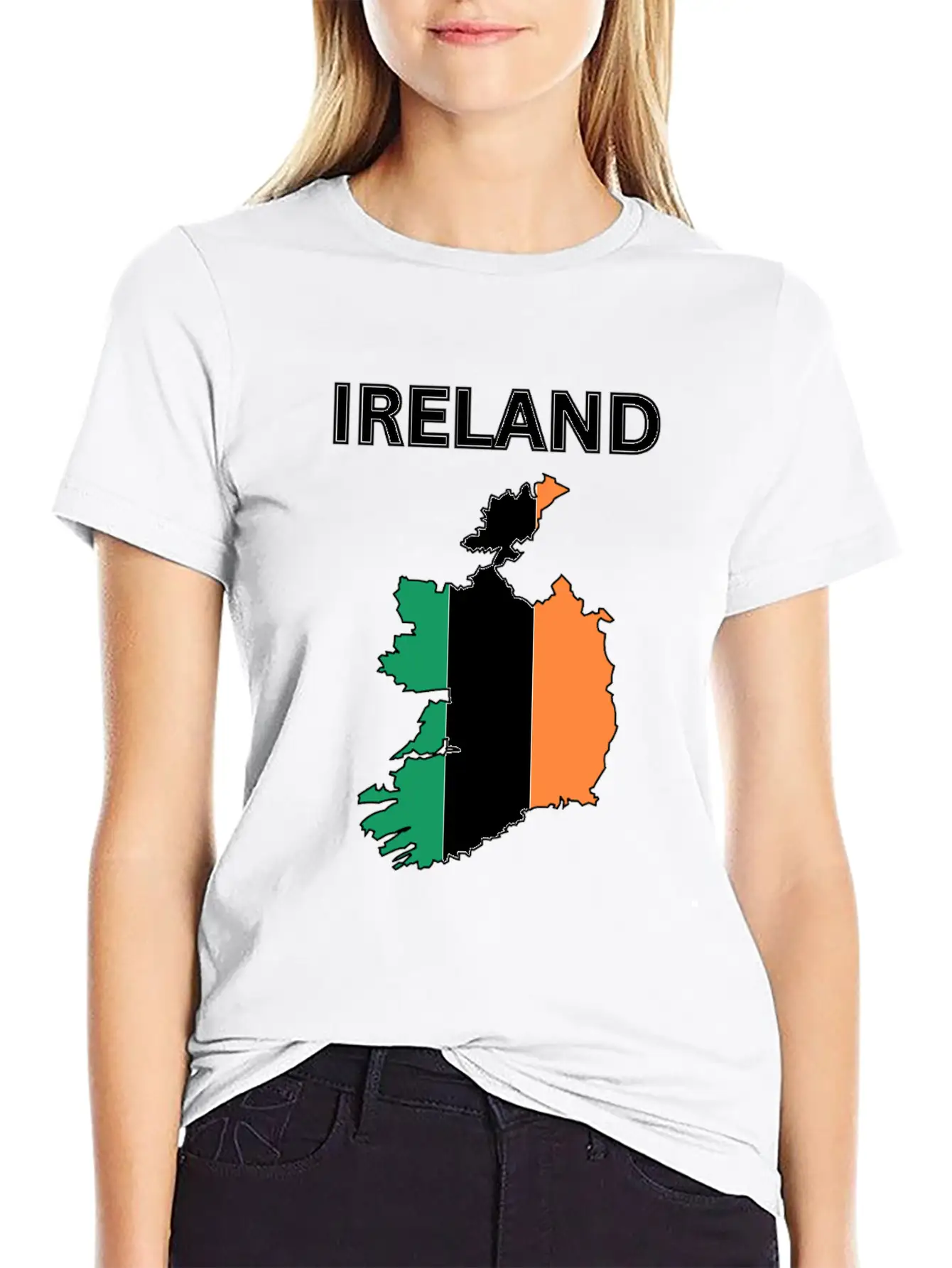 Ireland Flag Map Basic Graphic T-Shirt – Daily Comfort In Soft Cotton
