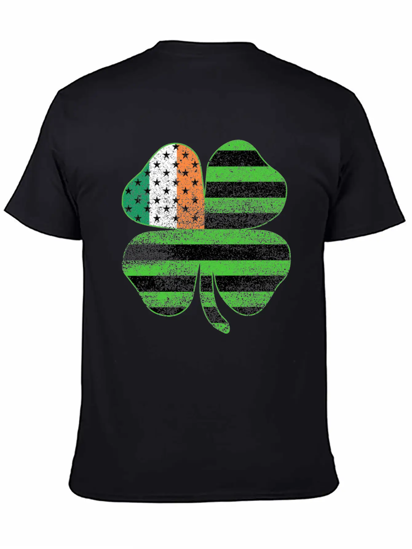 Irish American Flag Shamrock Clover St Patrick's Breathable Graphic T-Shirt – Perfect For Casual Days