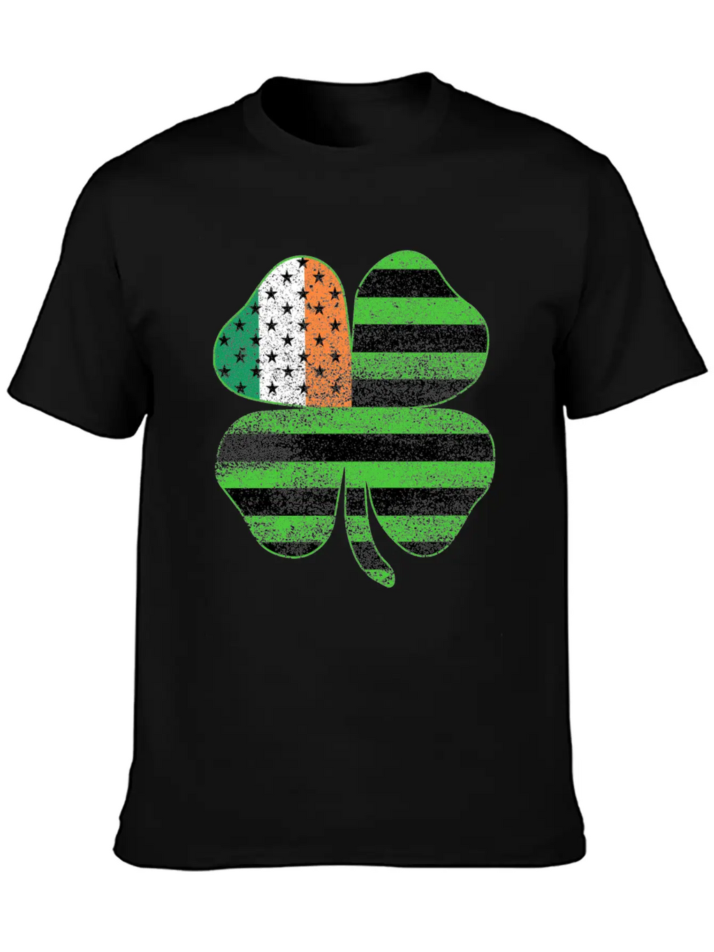 Irish American Flag Shamrock Clover St Patrick's Breathable Graphic T-Shirt – Perfect For Casual Days