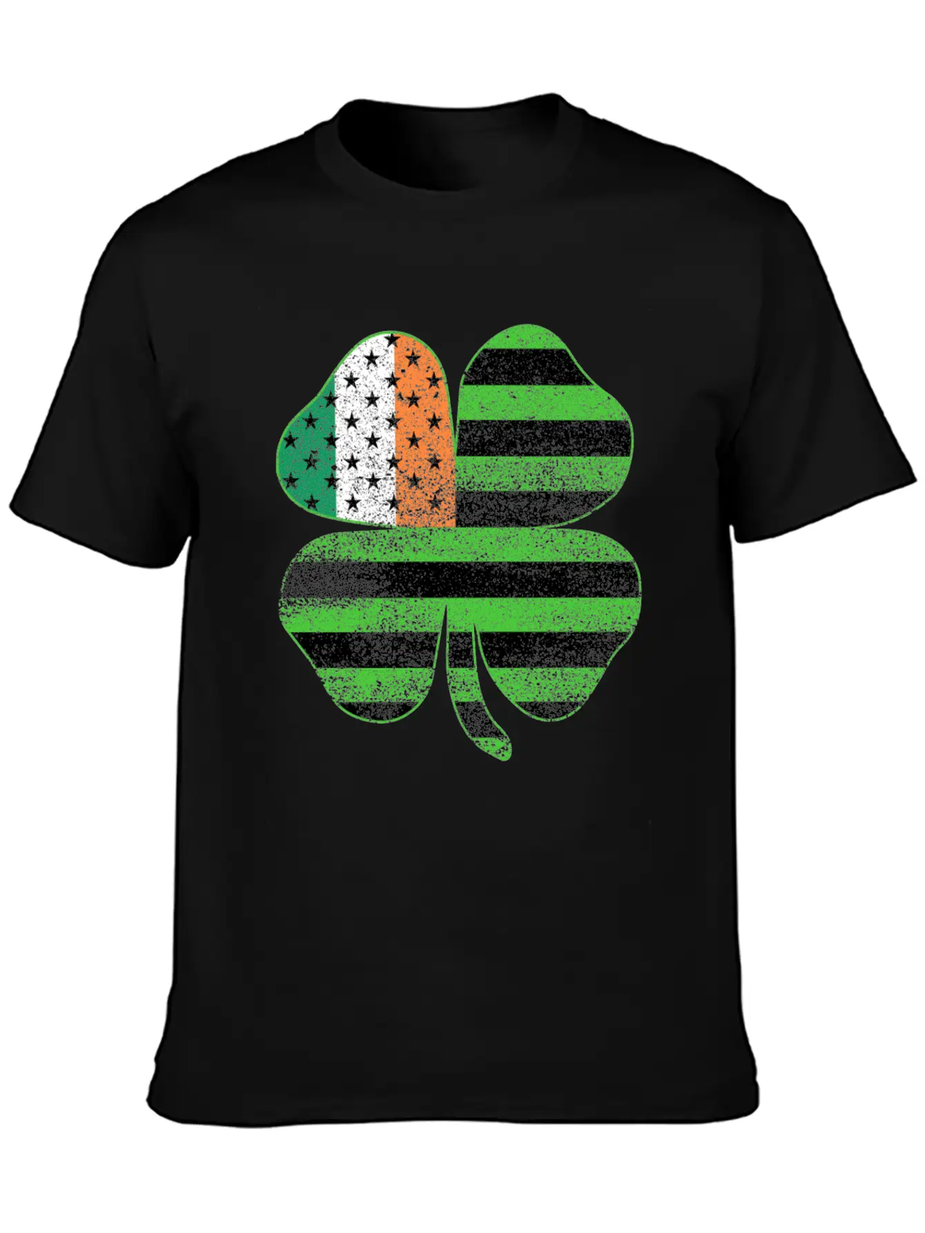 Irish American Flag Shamrock Clover St Patrick's Breathable Graphic T-Shirt – Perfect For Casual Days