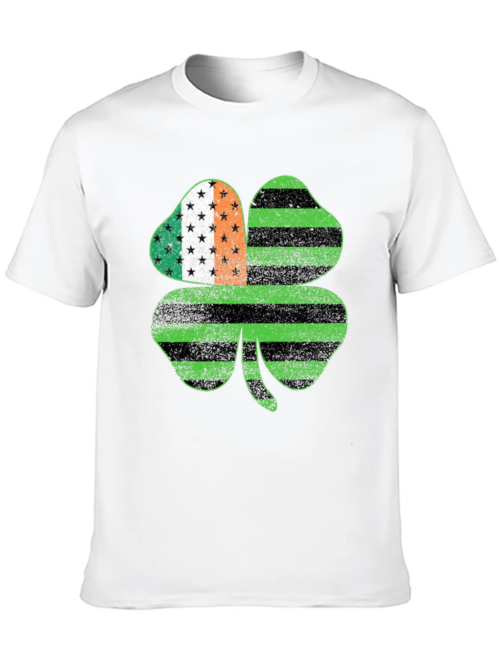 Irish American Flag Shamrock Clover St Patrick's Breathable Graphic T-Shirt – Perfect For Casual Days