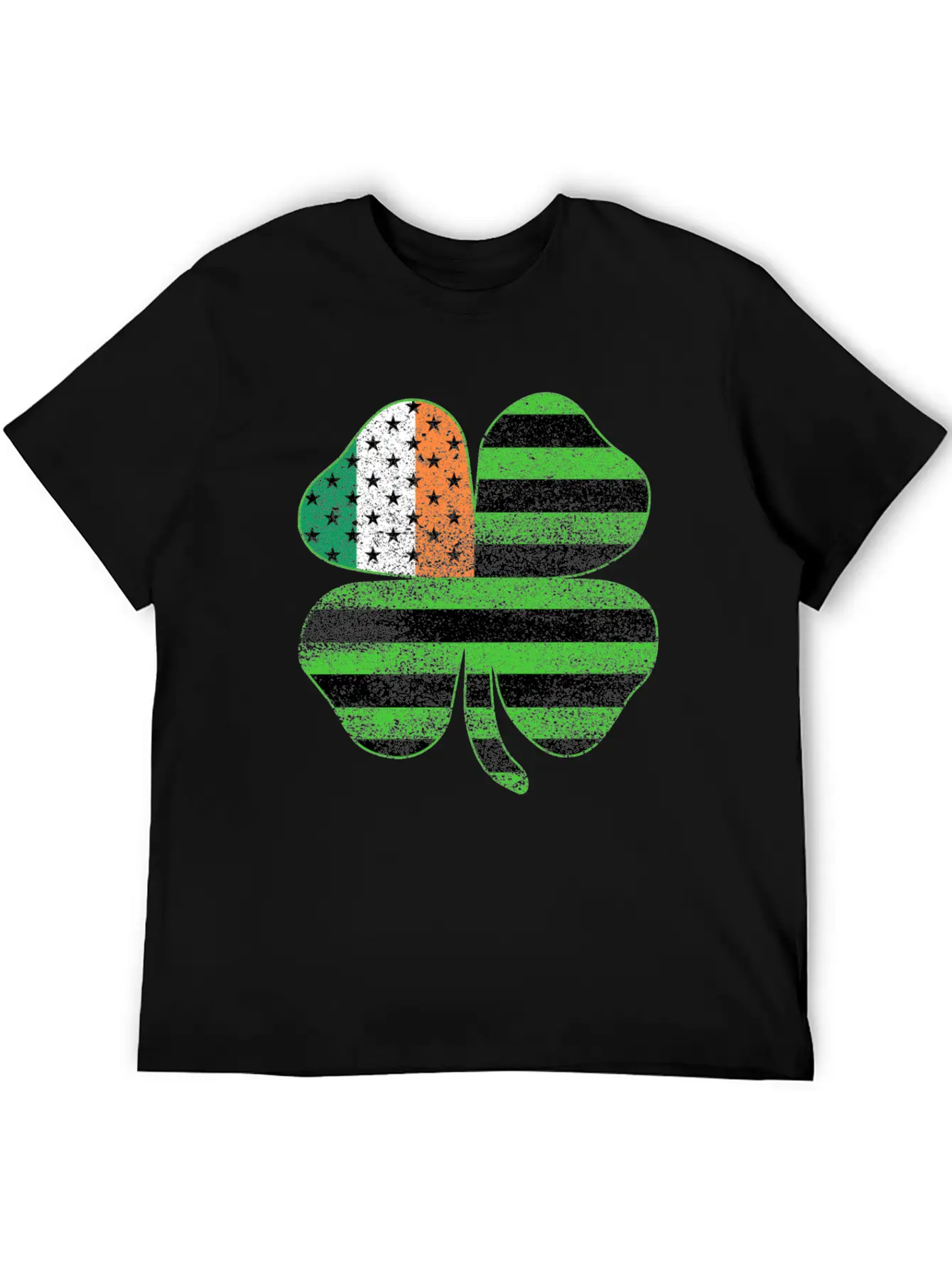 Irish American Flag Shamrock Clover St Patrick's Breathable Graphic T-Shirt – Perfect For Casual Days