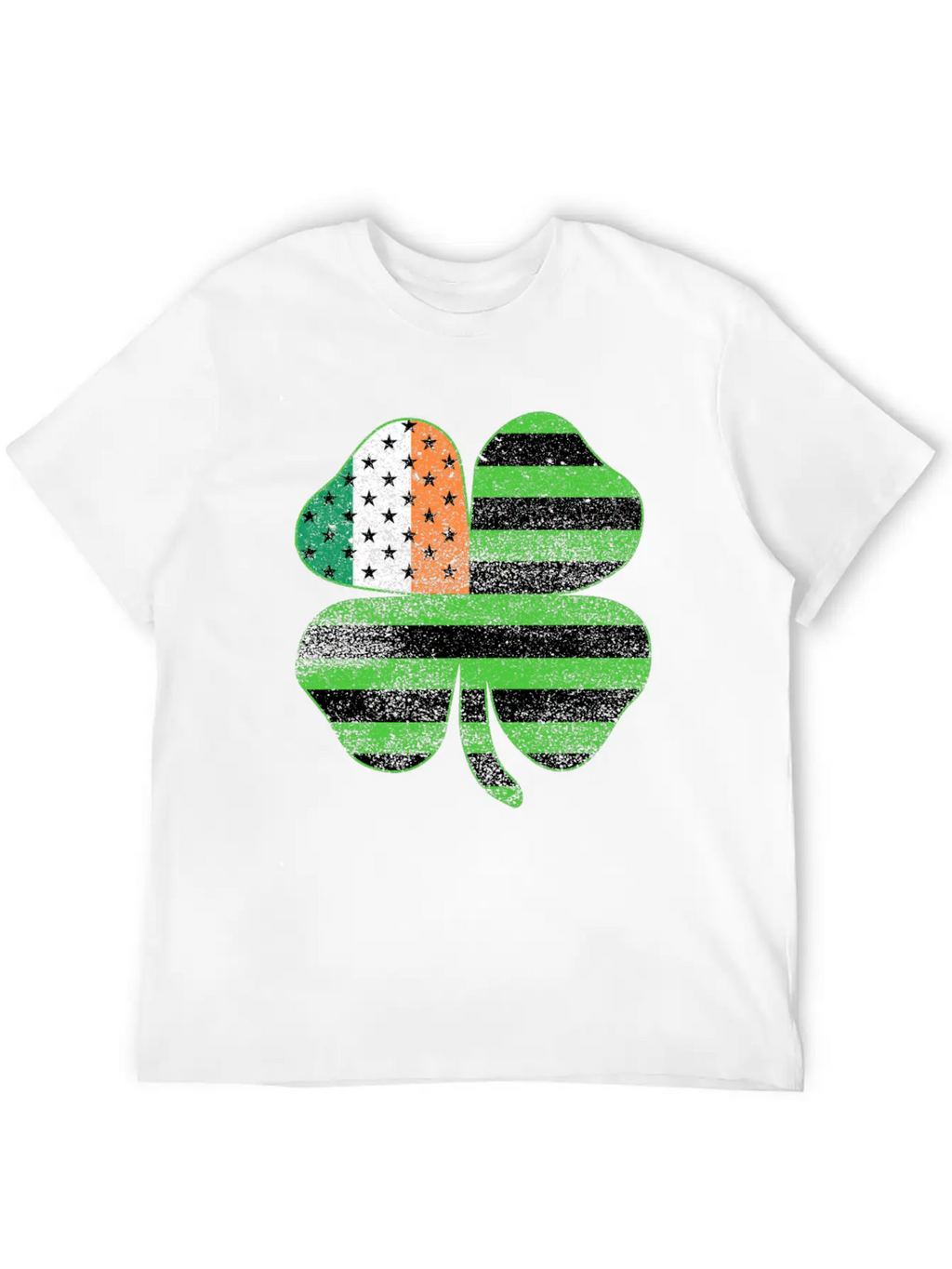 Irish American Flag Shamrock Clover St Patrick's Breathable Graphic T-Shirt – Perfect For Casual Days