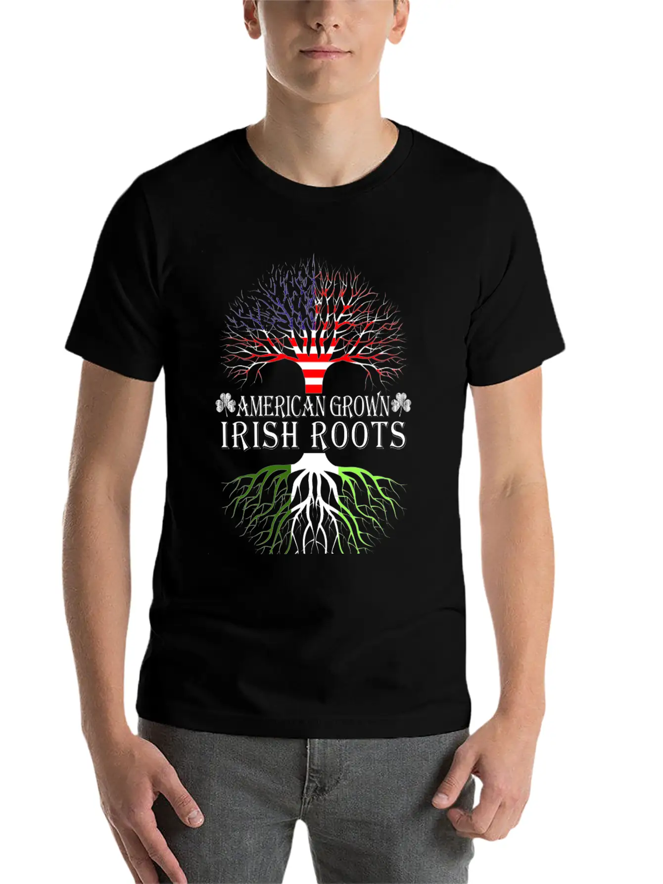 Irish - American Grown Irish Roots T-shirt Classic Cotton Tee – Unisex Comfort For Any Season