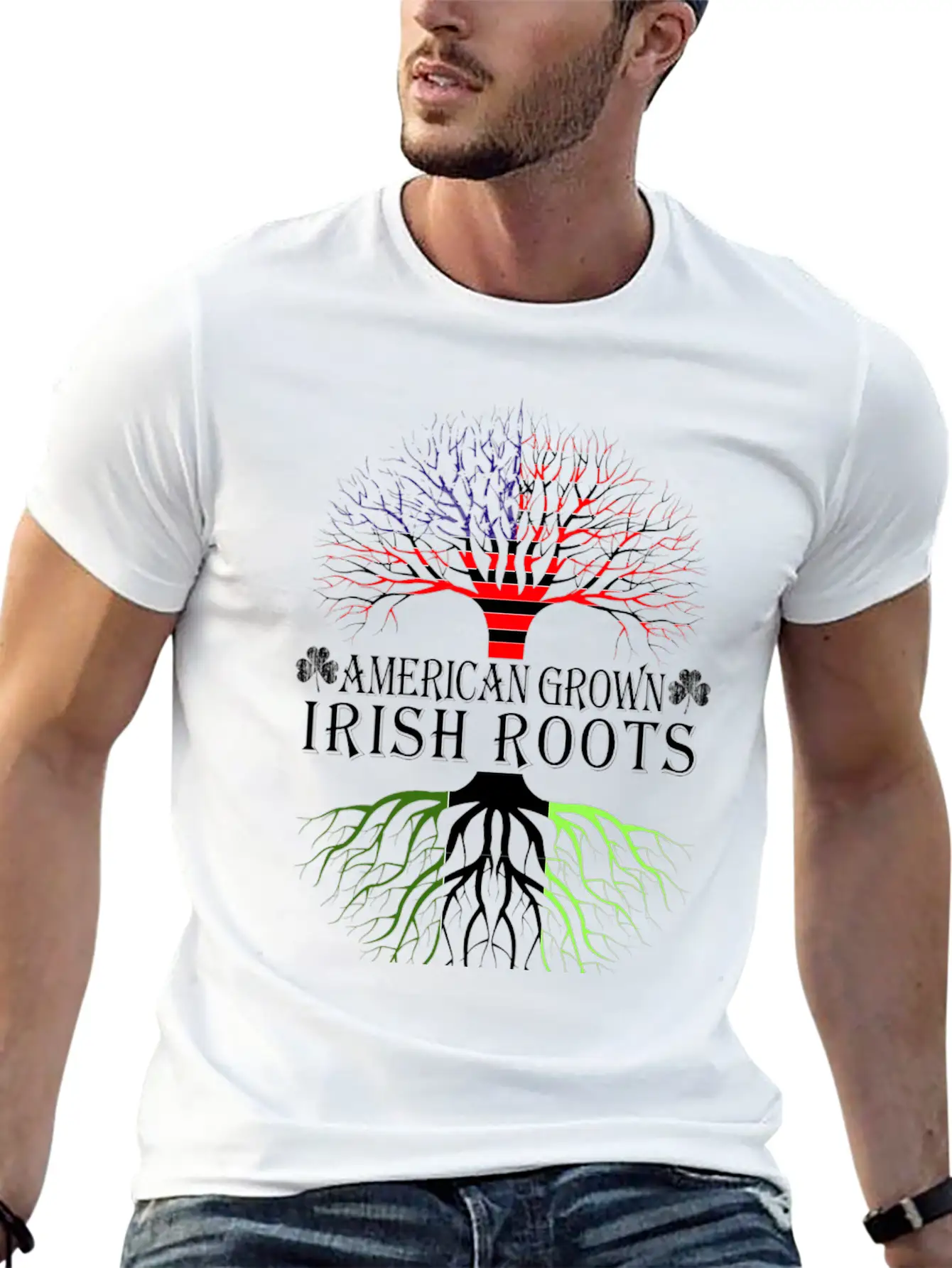 Irish - American Grown Irish Roots T-shirt Classic Cotton Tee – Unisex Comfort For Any Season