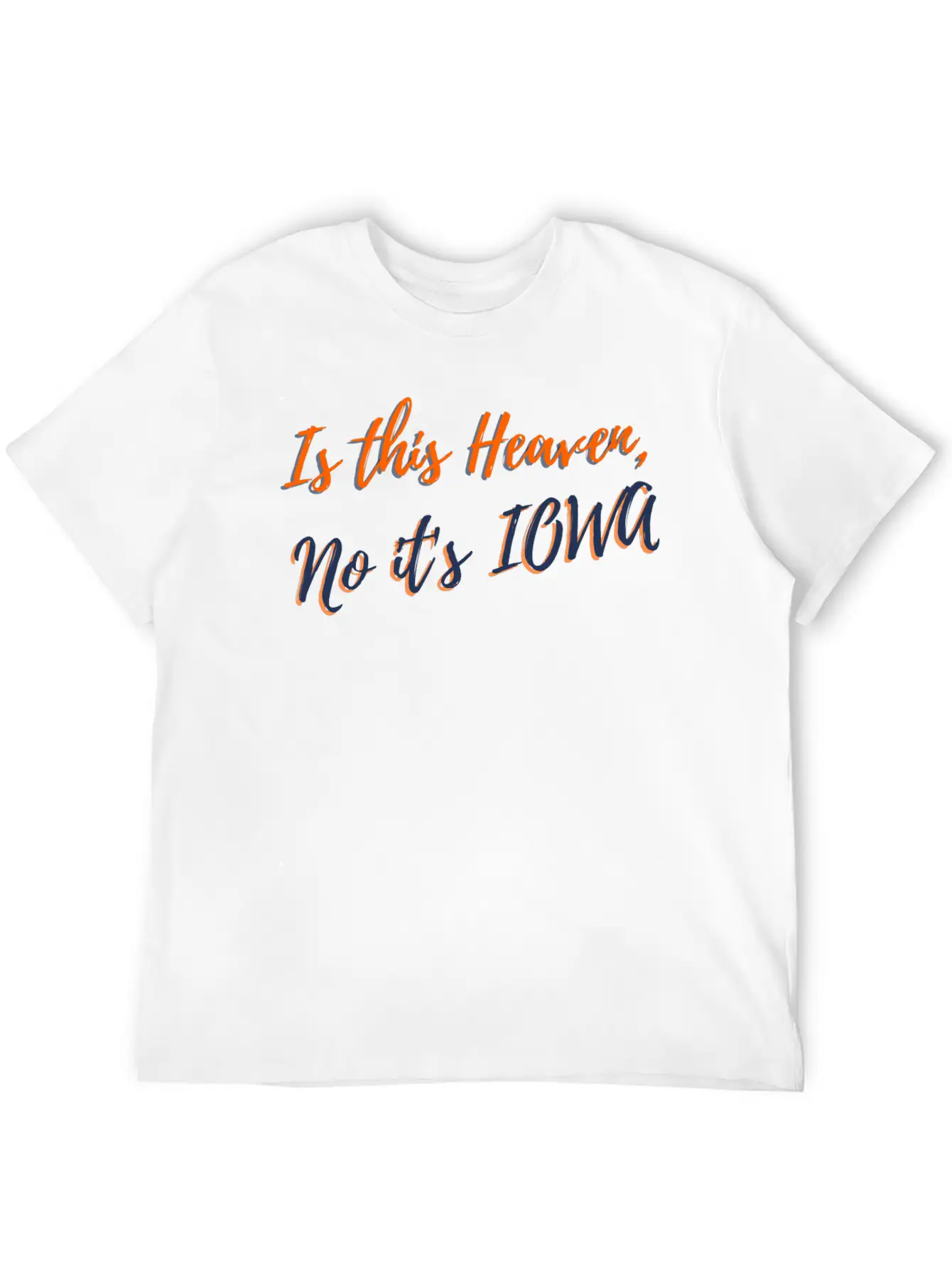 Is This Heaven No It's Iowa Breathable Graphic T-Shirt – Perfect For Casual Days