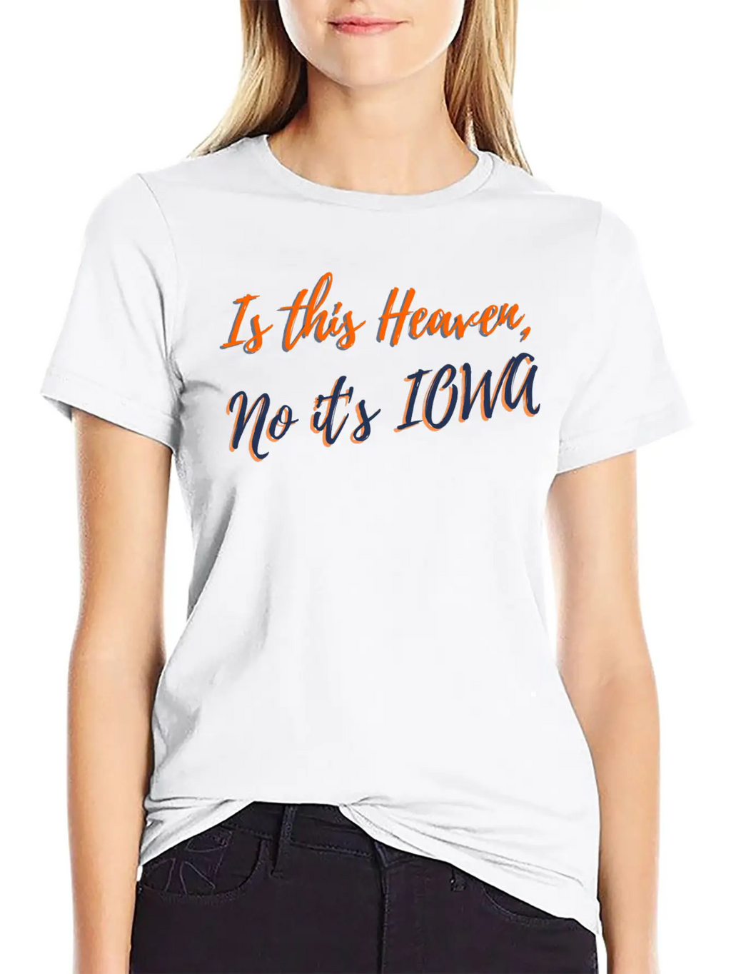 Is This Heaven No It's Iowa Breathable Graphic T-Shirt – Perfect For Casual Days