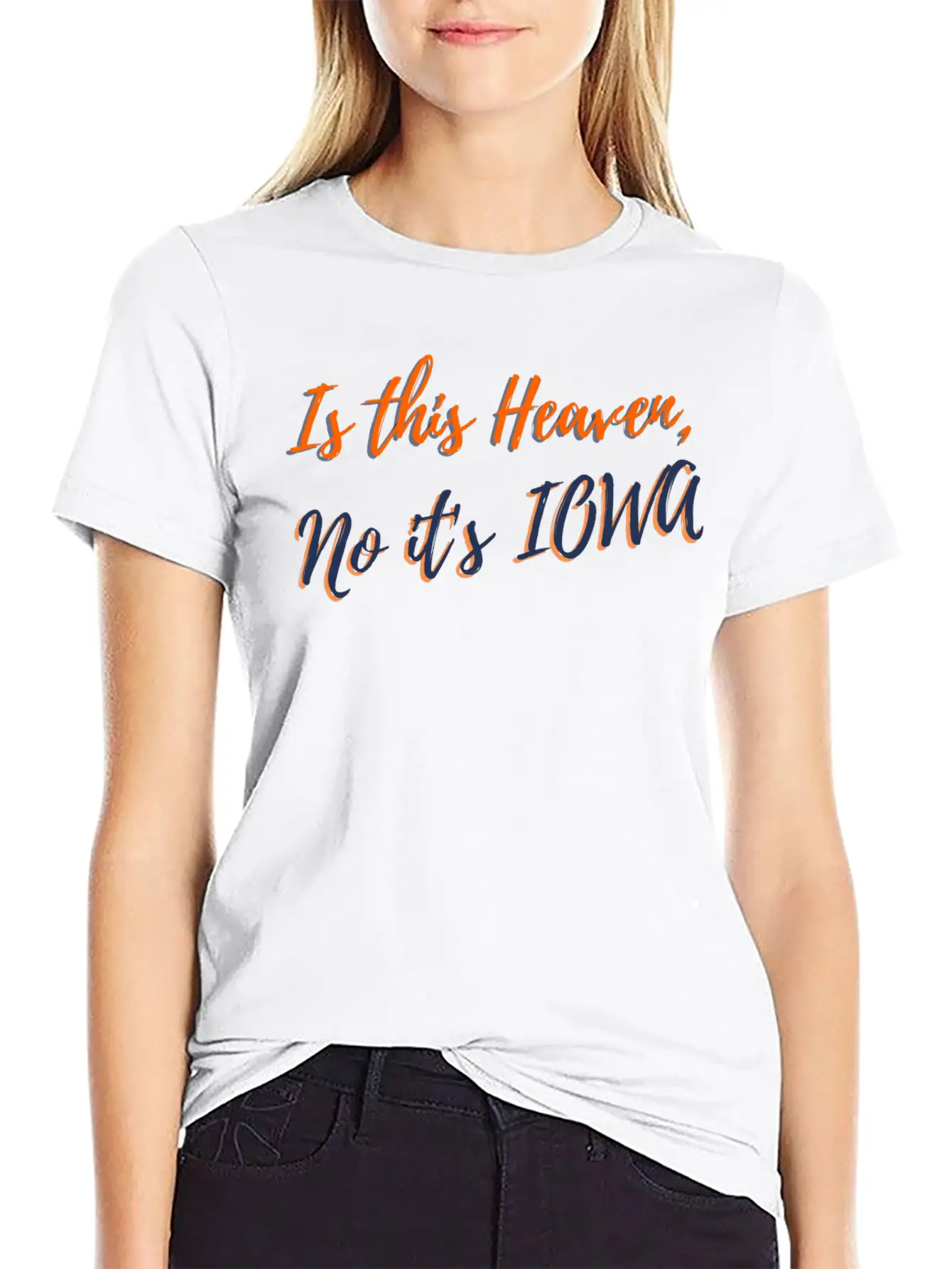 Is This Heaven No It's Iowa Breathable Graphic T-Shirt – Perfect For Casual Days