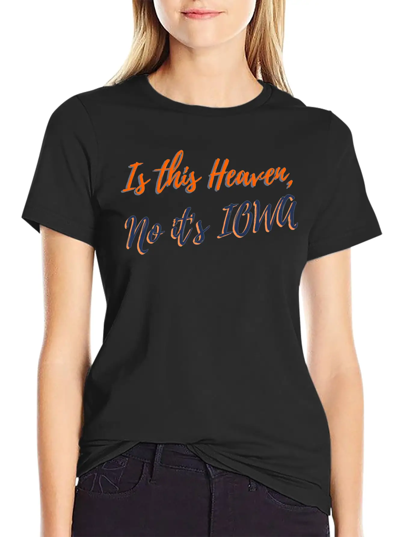 Is This Heaven No It's Iowa Breathable Graphic T-Shirt – Perfect For Casual Days