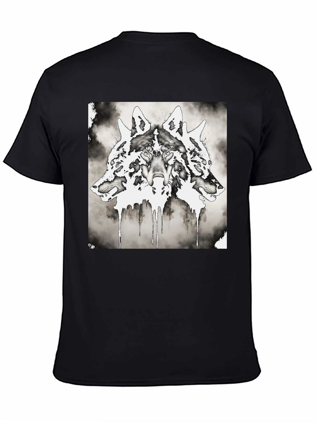 Three-Headed Wolf Graphic T-Shirt