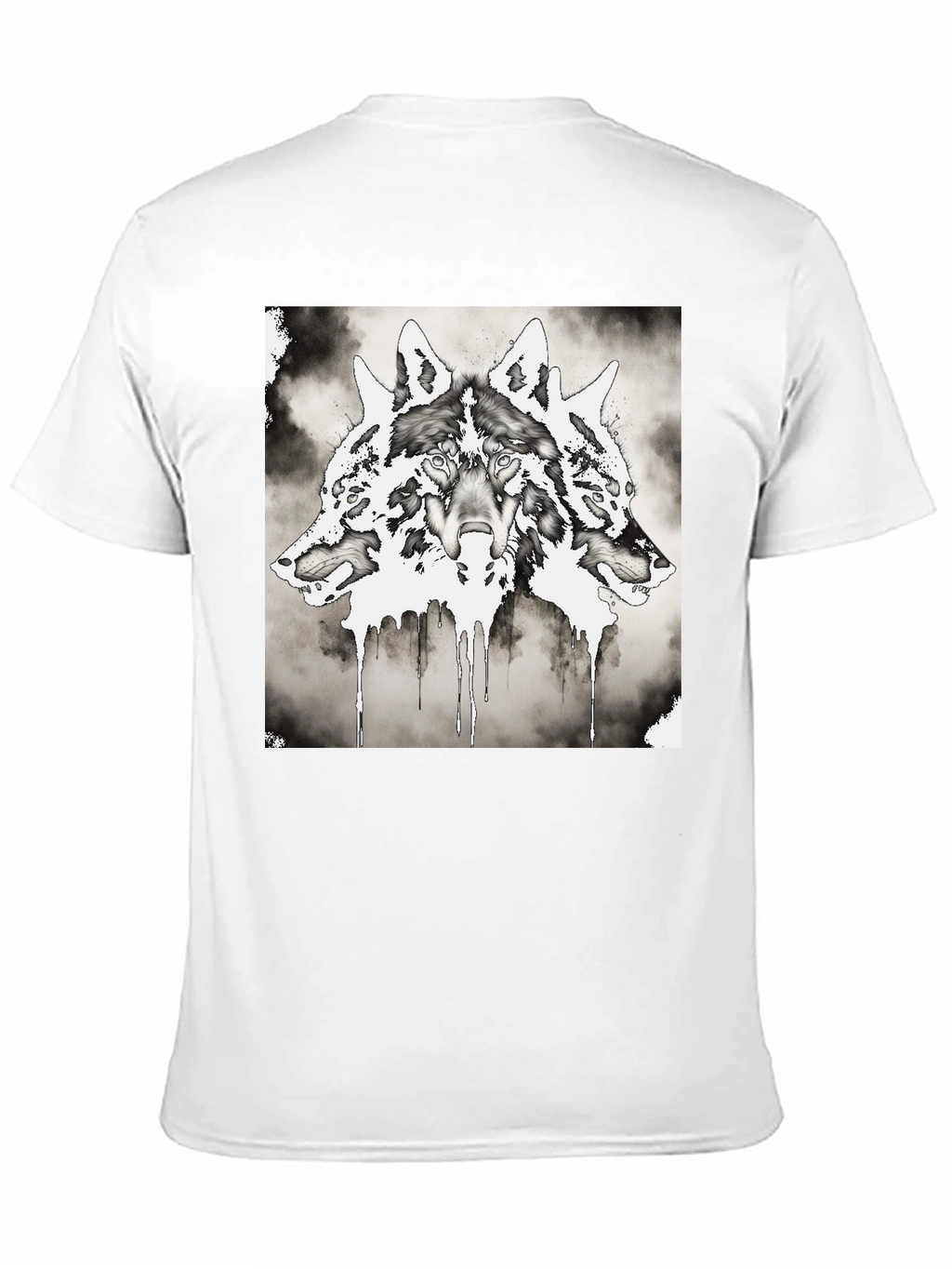 Three-Headed Wolf Graphic T-Shirt