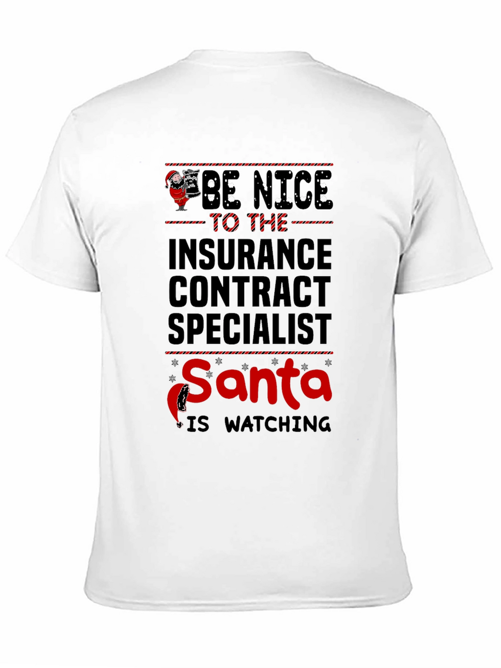 Funny Christmas Insurance Contract Specialist T-Shirt