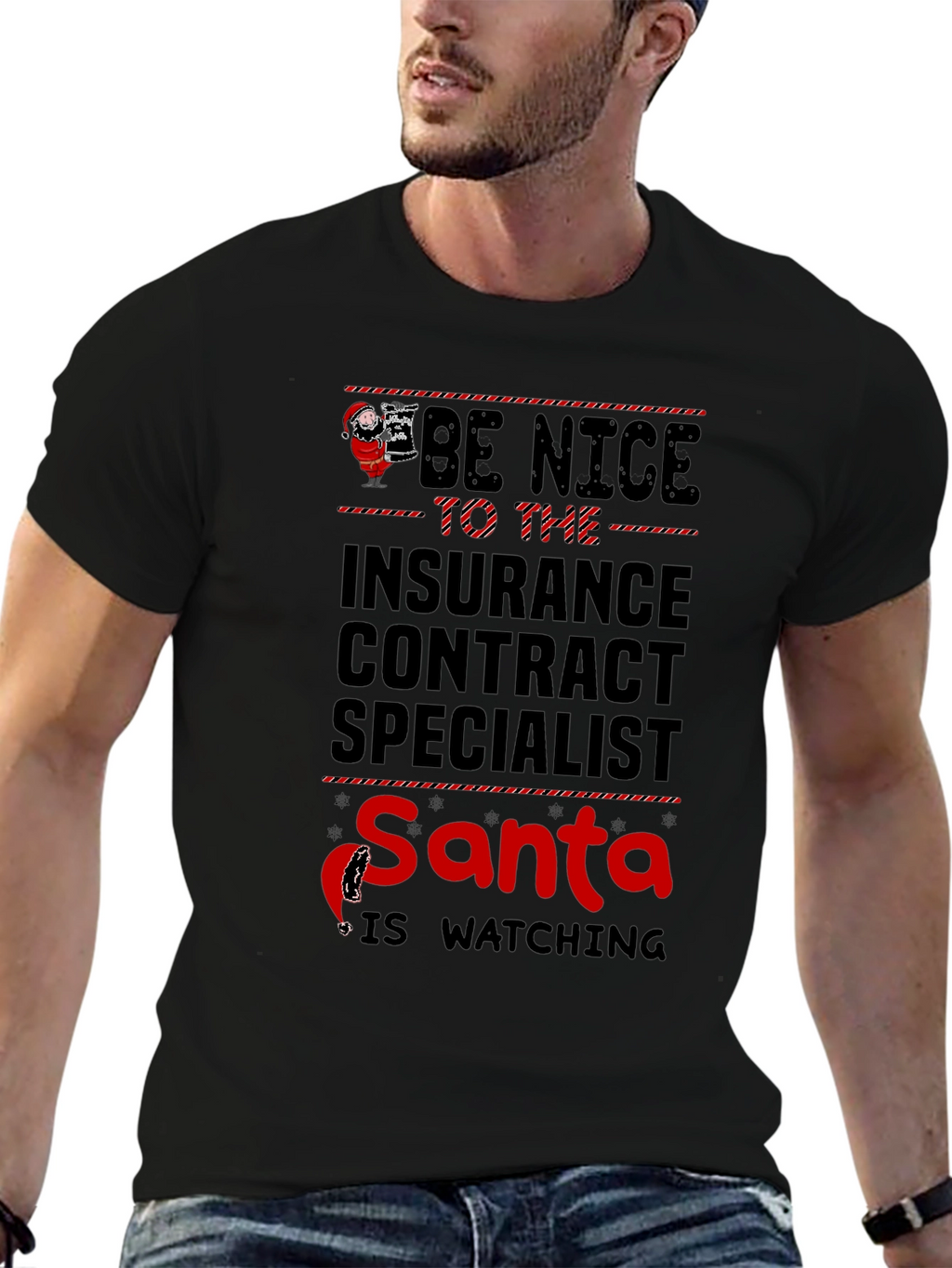Funny Christmas Insurance Contract Specialist T-Shirt
