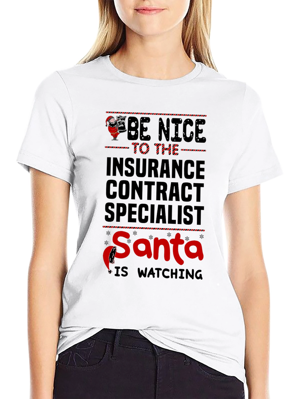 Funny Christmas Insurance Contract Specialist T-Shirt