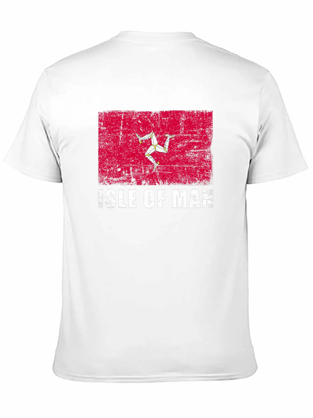 Isle Of Man Flag Grunge Country Flag Isle Of Man Breathable Soft Cotton T-Shirt – Timeless Casual Look