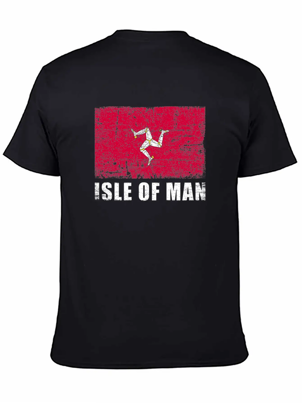 Isle Of Man Flag Grunge Country Flag Isle Of Man Breathable Soft Cotton T-Shirt – Timeless Casual Look