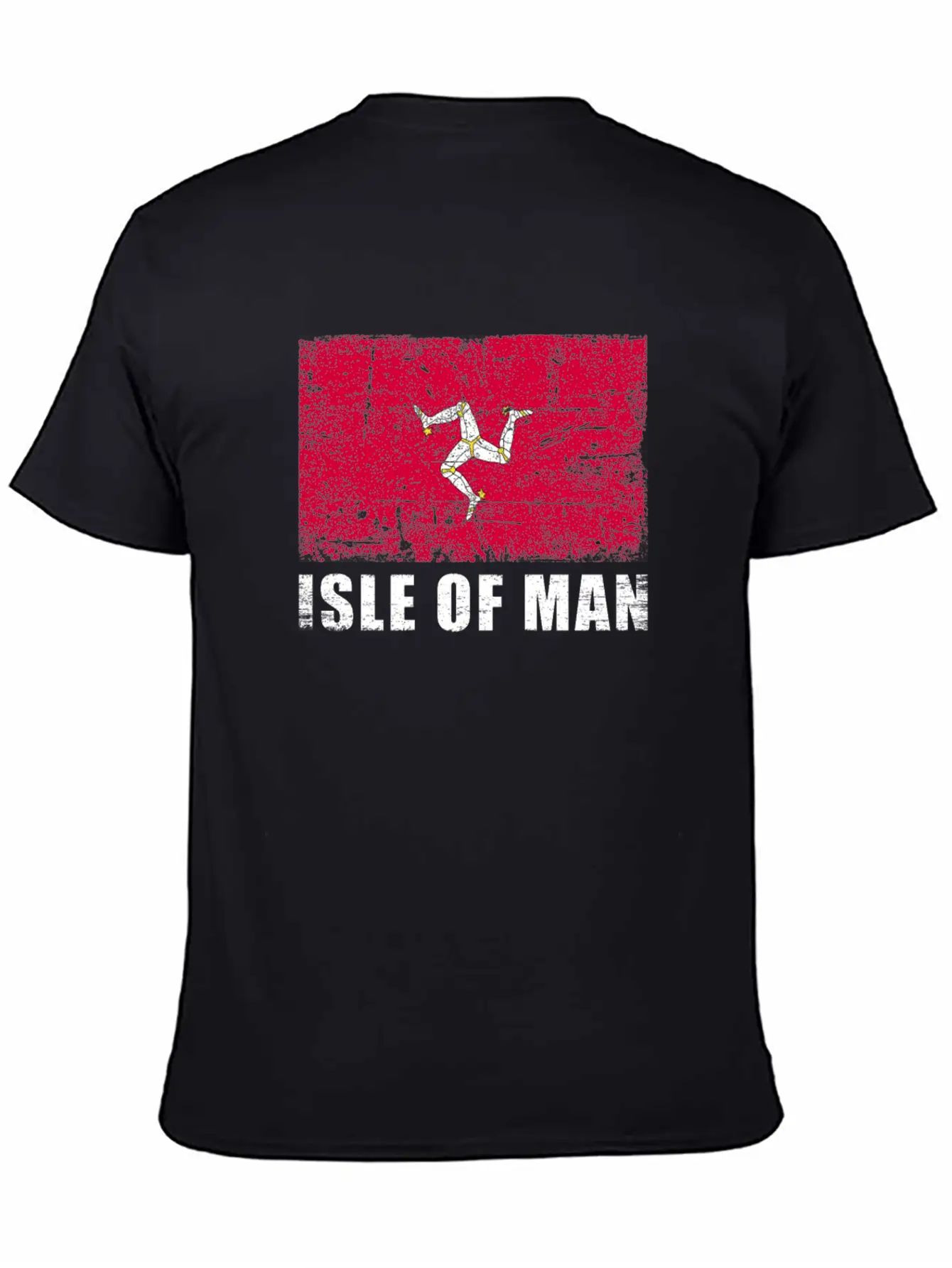 Isle Of Man Flag Grunge Country Flag Isle Of Man Breathable Soft Cotton T-Shirt – Timeless Casual Look