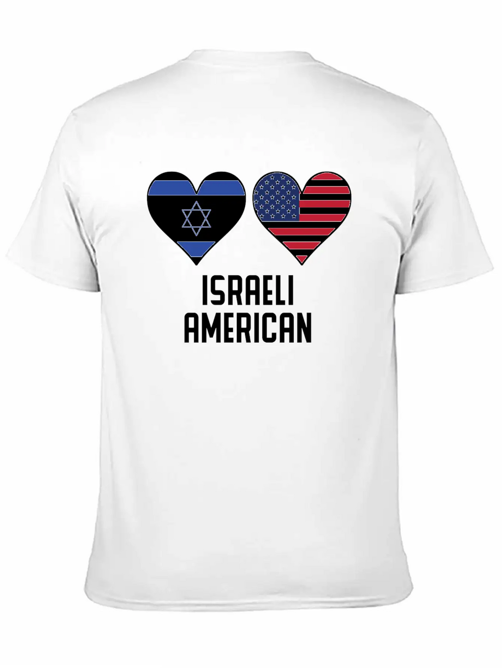 Israeli American Heart Flags Relaxed Everyday Tee – Lightweight And Durable Cotton