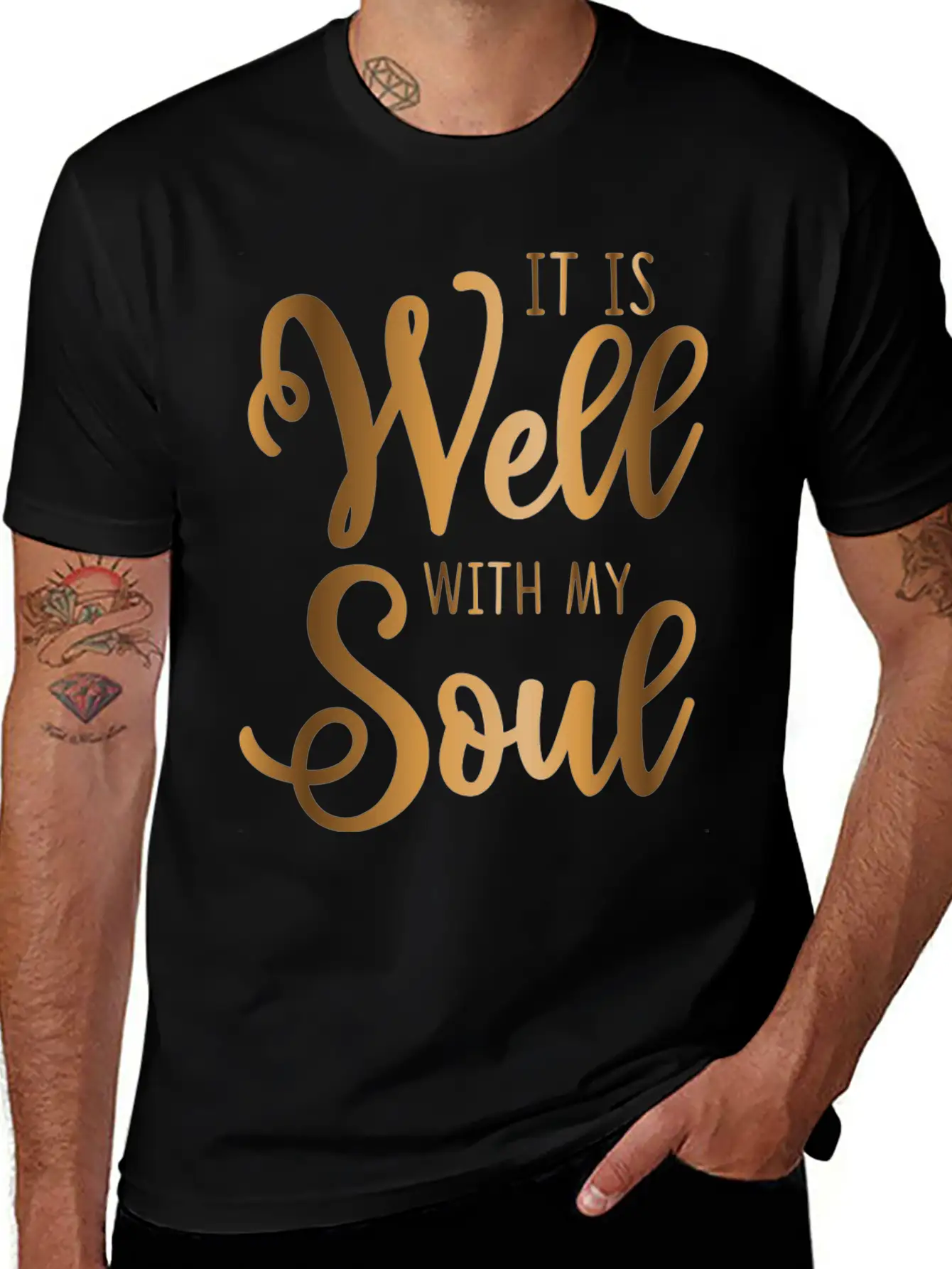 It Is Well With My Soul Breathable Soft Cotton T-Shirt – Timeless Casual Look