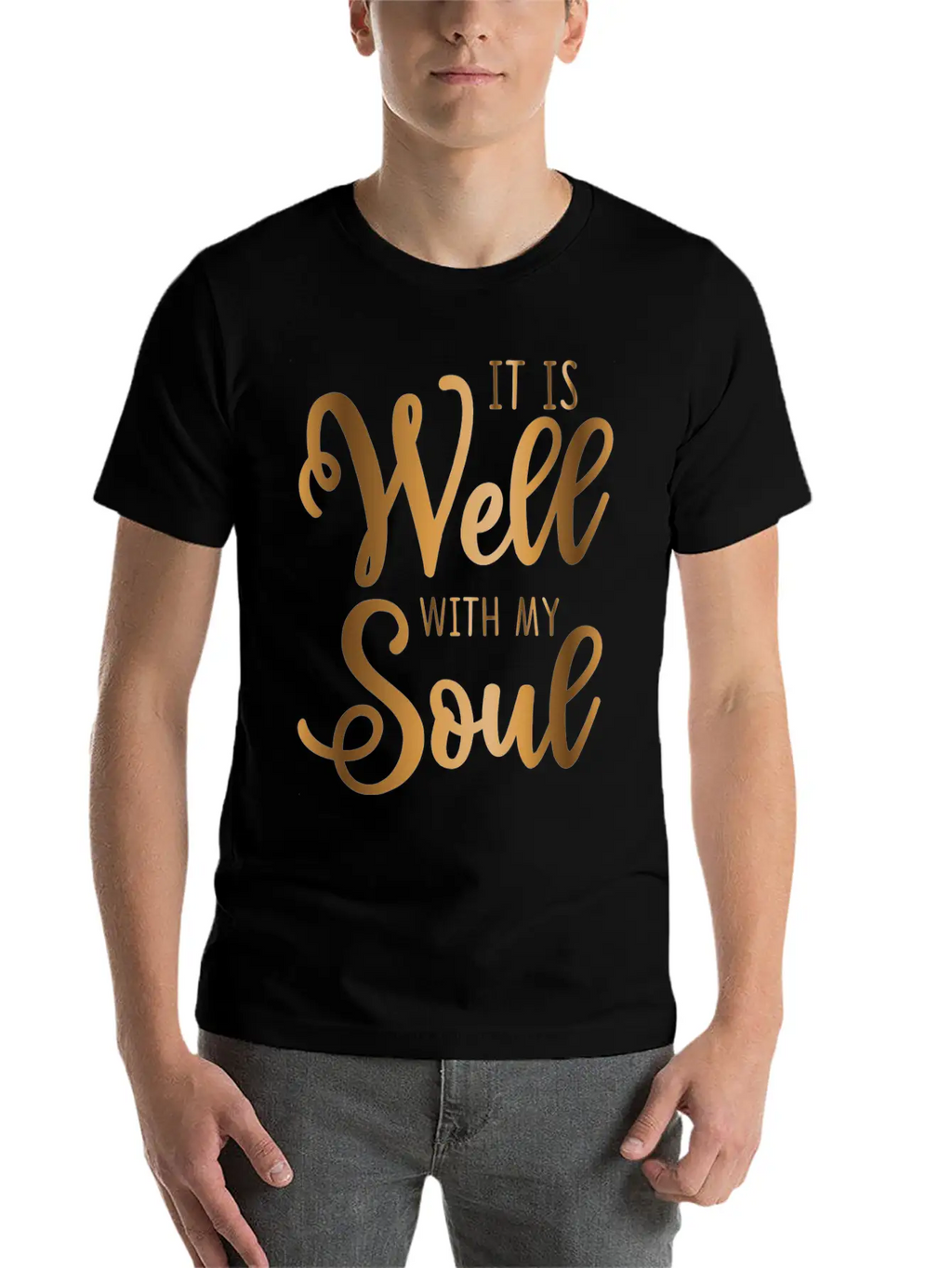 It Is Well With My Soul Breathable Soft Cotton T-Shirt – Timeless Casual Look