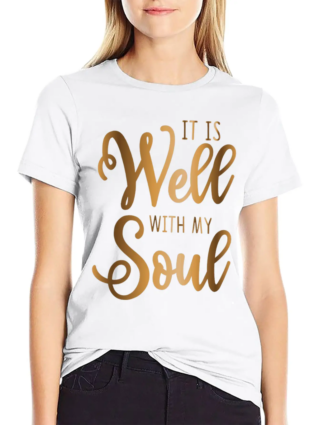 It Is Well With My Soul Breathable Soft Cotton T-Shirt – Timeless Casual Look