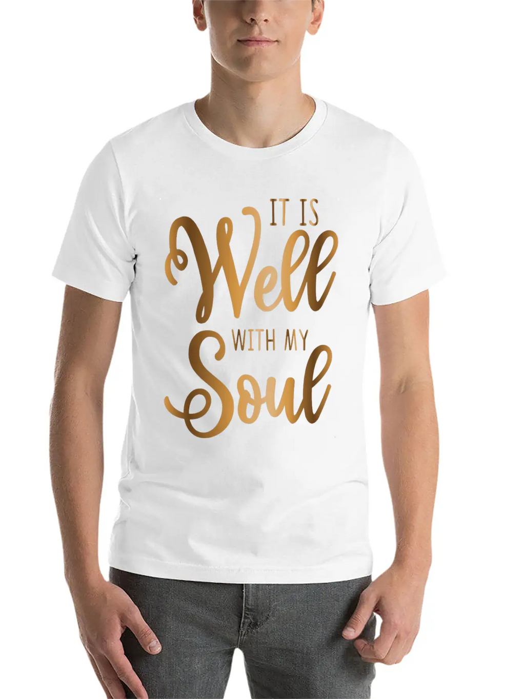 It Is Well With My Soul Breathable Soft Cotton T-Shirt – Timeless Casual Look