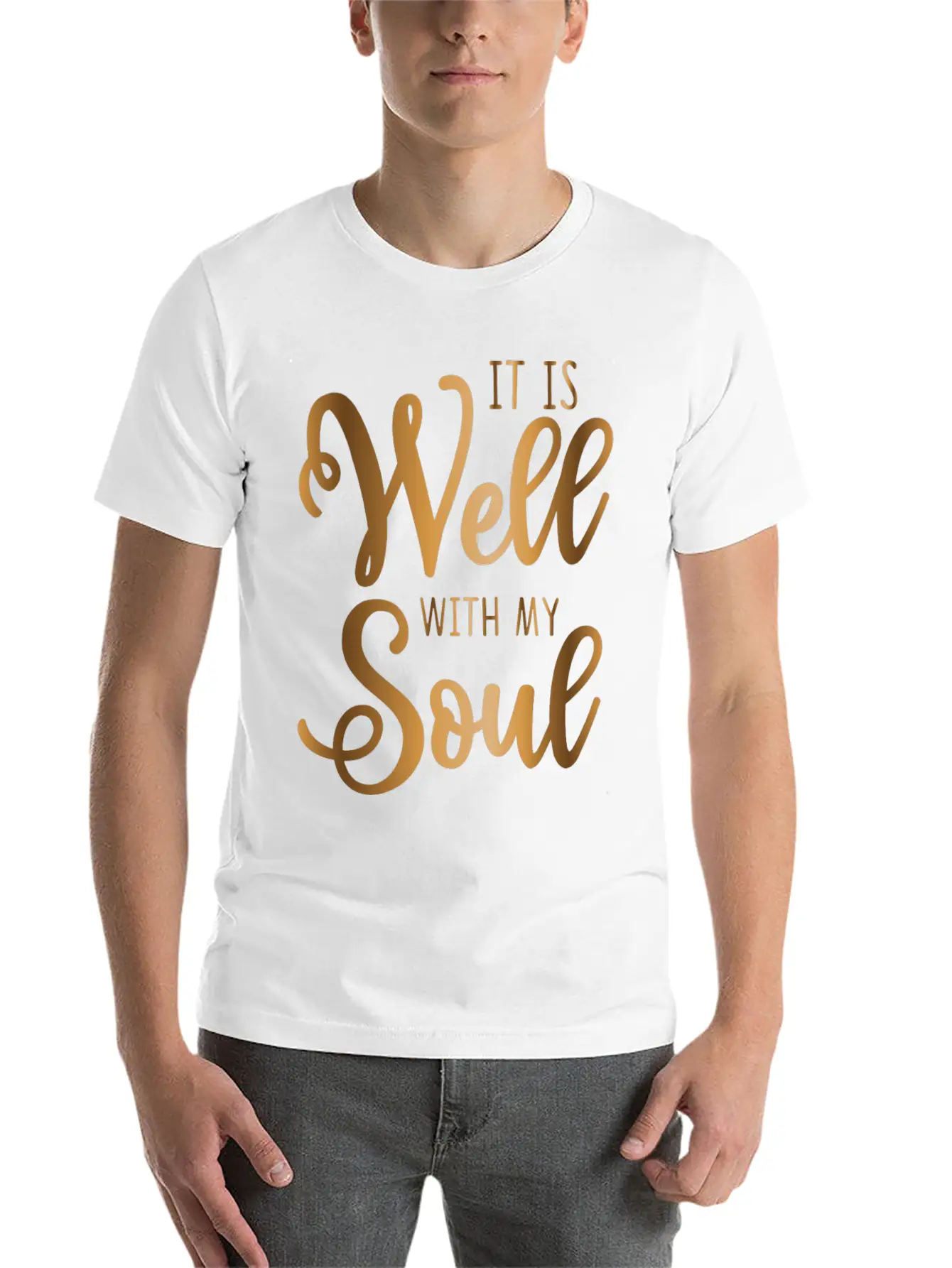 It Is Well With My Soul Breathable Soft Cotton T-Shirt – Timeless Casual Look