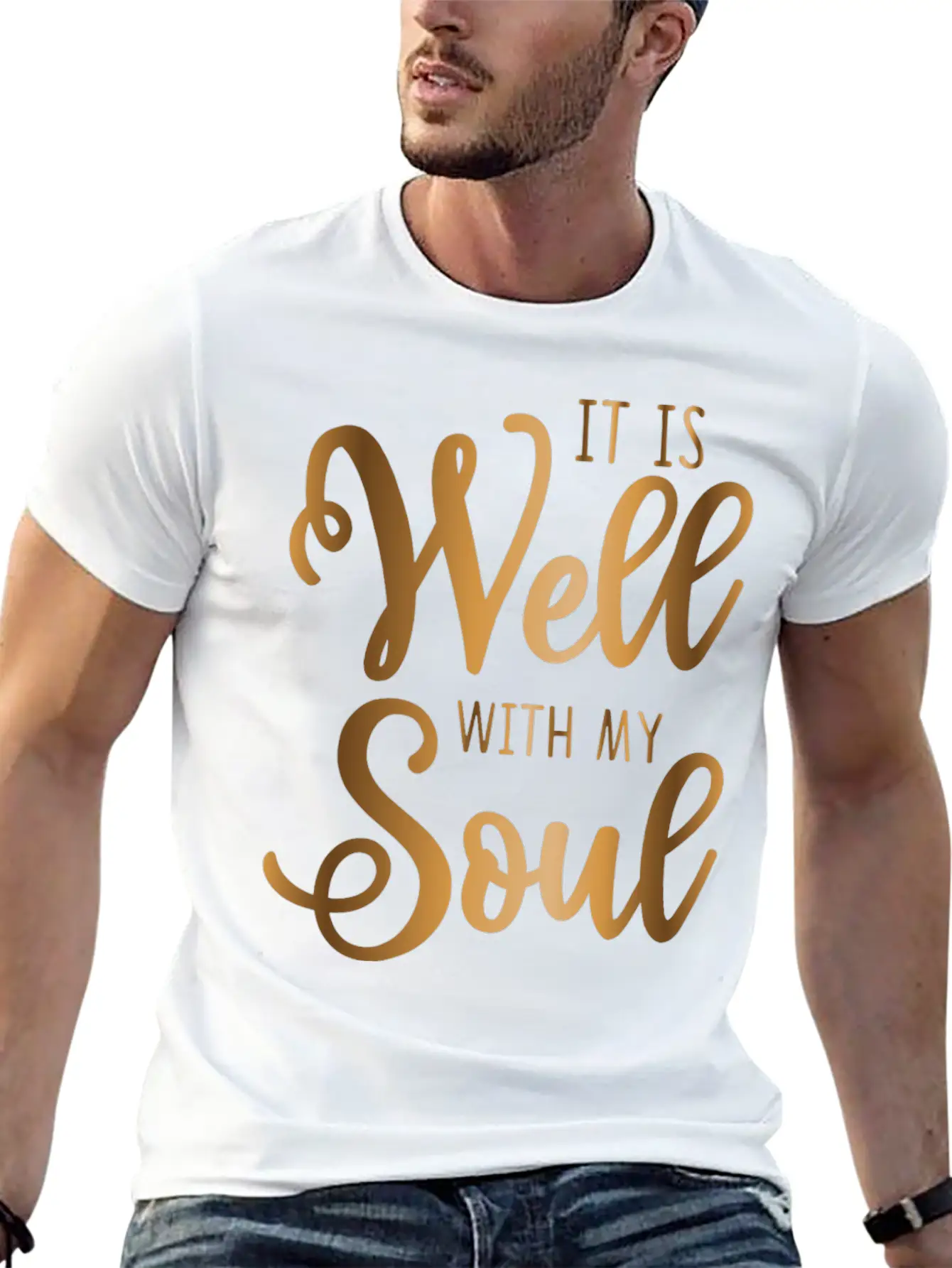 It Is Well With My Soul Breathable Soft Cotton T-Shirt – Timeless Casual Look