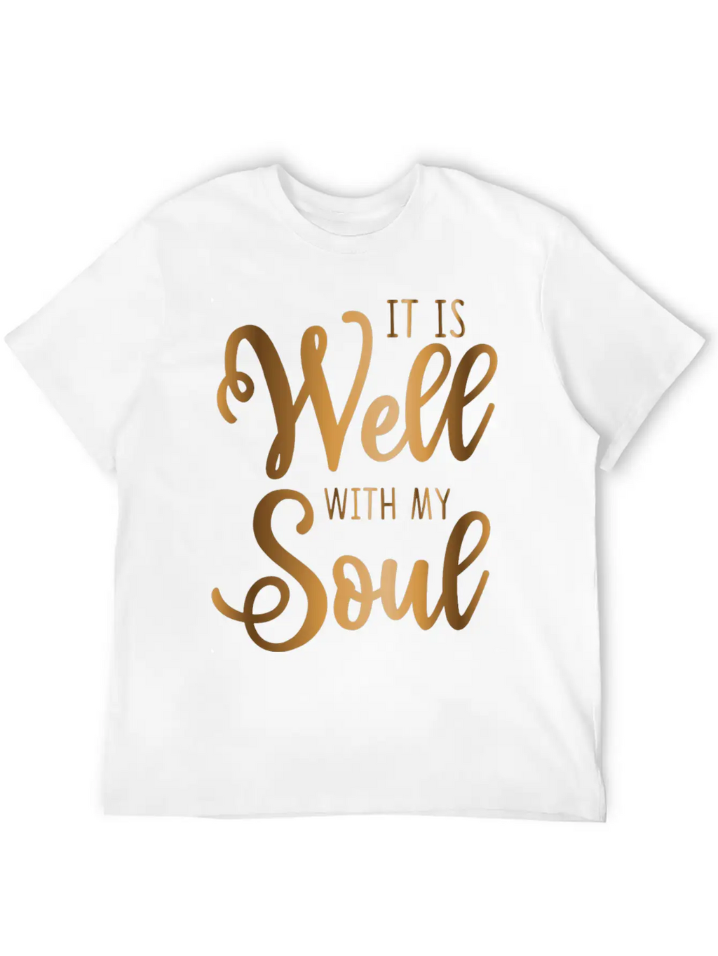 It Is Well With My Soul Breathable Soft Cotton T-Shirt – Timeless Casual Look