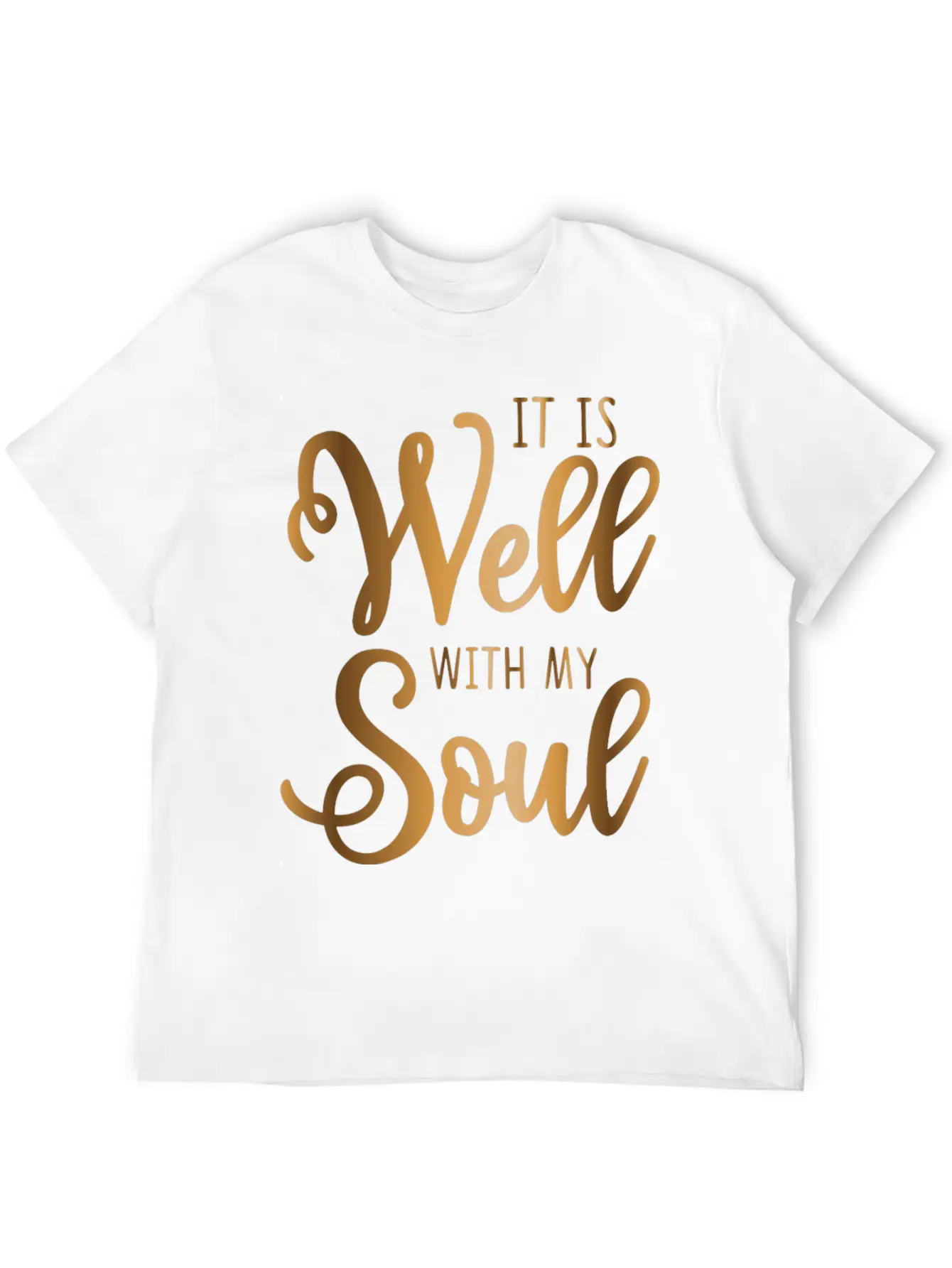 It Is Well With My Soul Breathable Soft Cotton T-Shirt – Timeless Casual Look