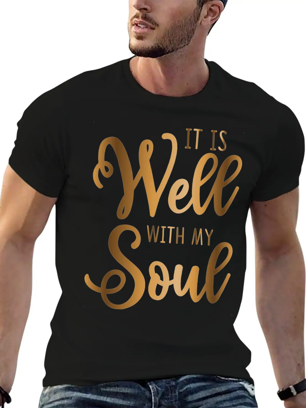 It Is Well With My Soul Breathable Soft Cotton T-Shirt – Timeless Casual Look