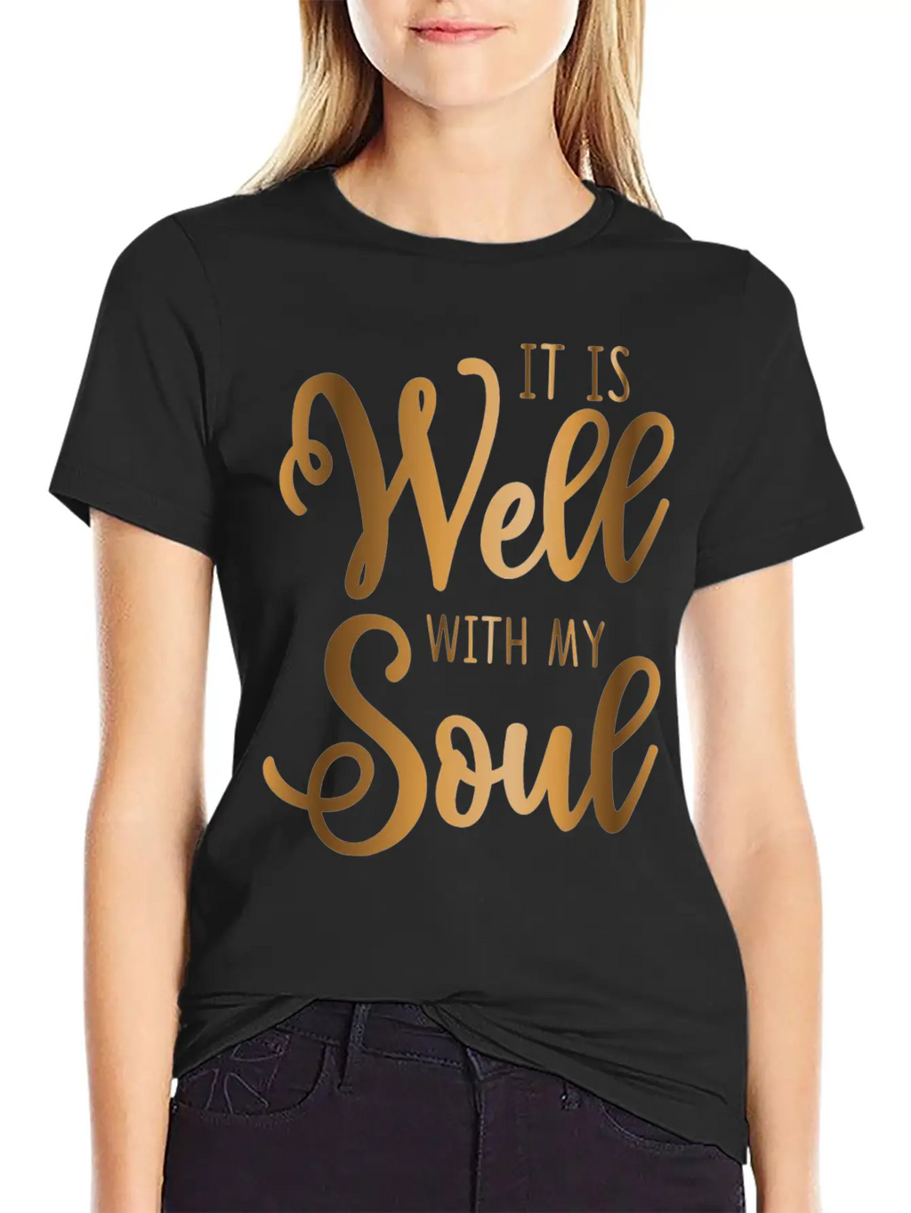 It Is Well With My Soul Breathable Soft Cotton T-Shirt – Timeless Casual Look